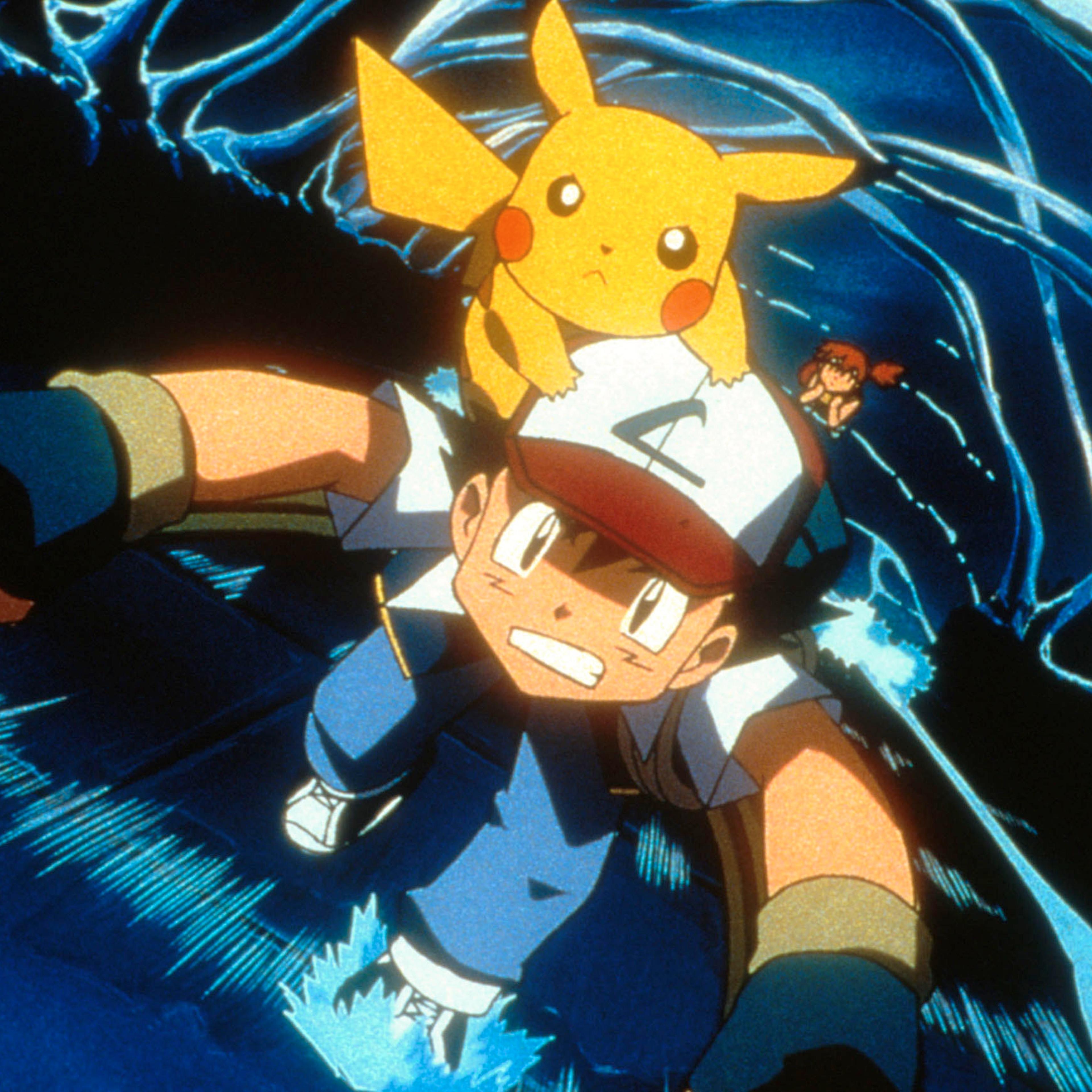 Ash, Pikachu and Misty (background) in 4Kids Entertainment's animated adventure "Pokemon3," distributed by Warner Bros. Pictures.