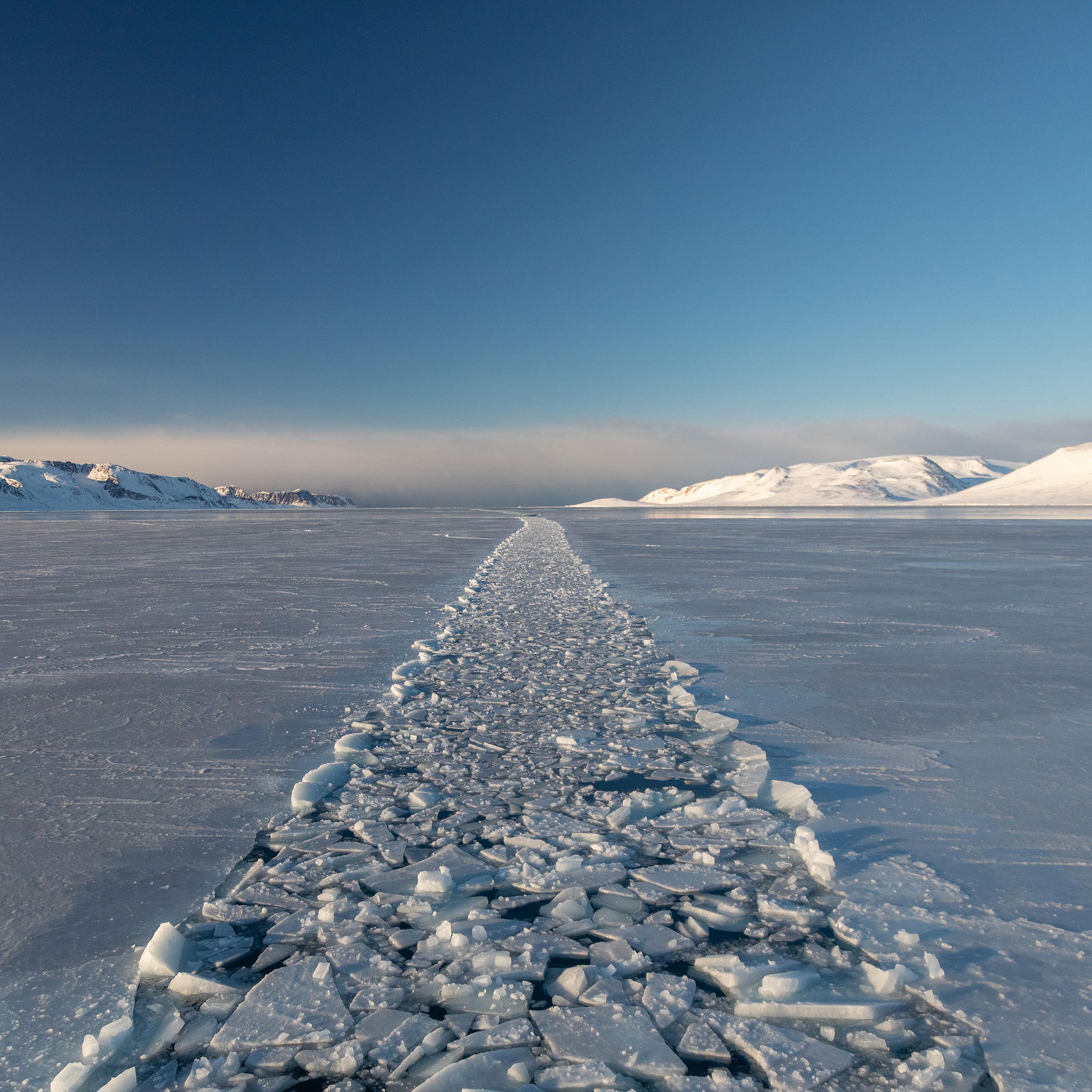 A decade ago, the west coast of Norway’s Svalbard archipelago was impassable by ships until May. Now they can navigate it as early as March, when this 2018 photo was taken.