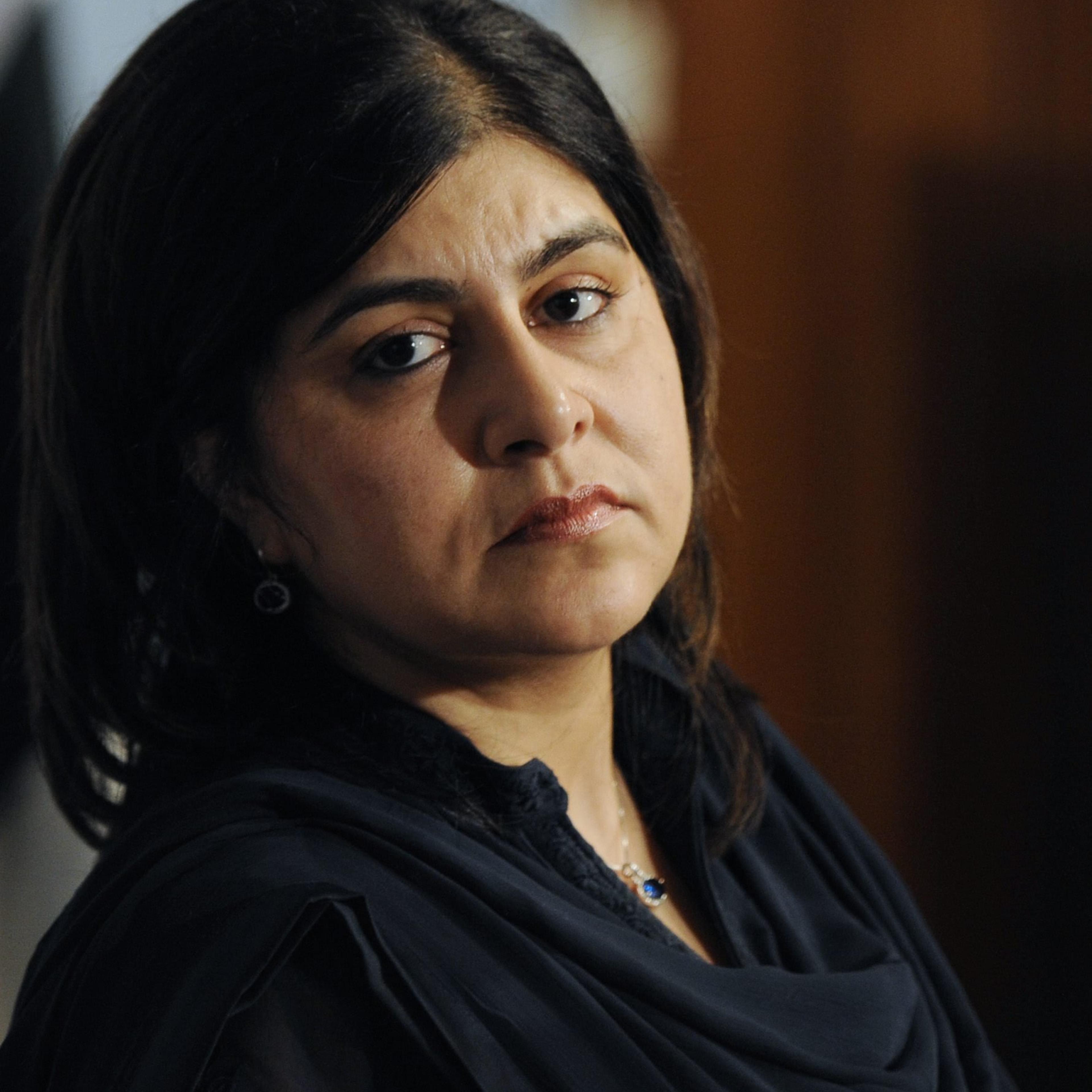 Sayeeda Hussain Warsi, British Senior Minister of State at the Foreign and Commonwealth Office and Minister for Faith and Communities in Islamabad, Pakistan on October 10, 2013.