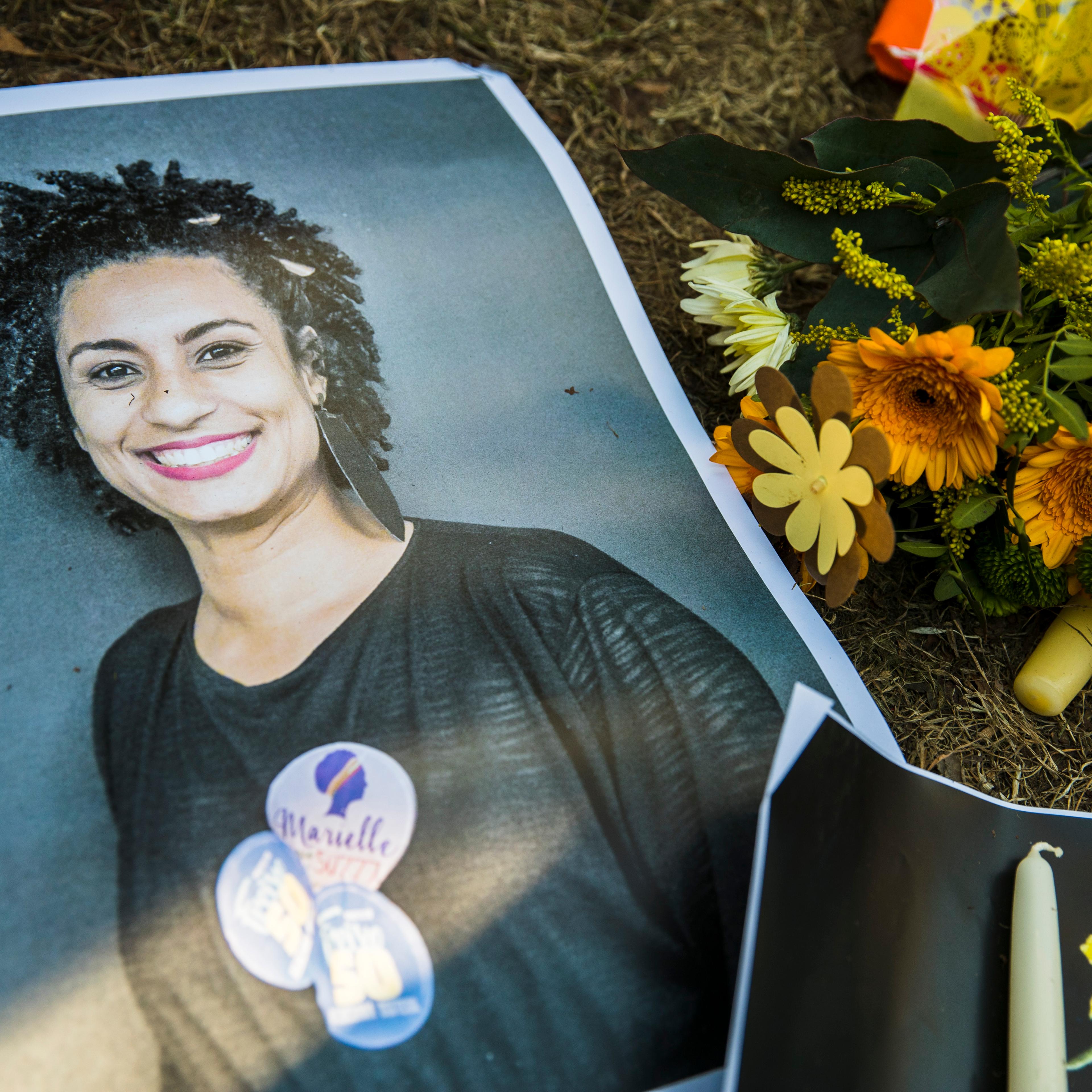 Protest against the killing of Rio's councilwoman Marielle Franco in Berlin