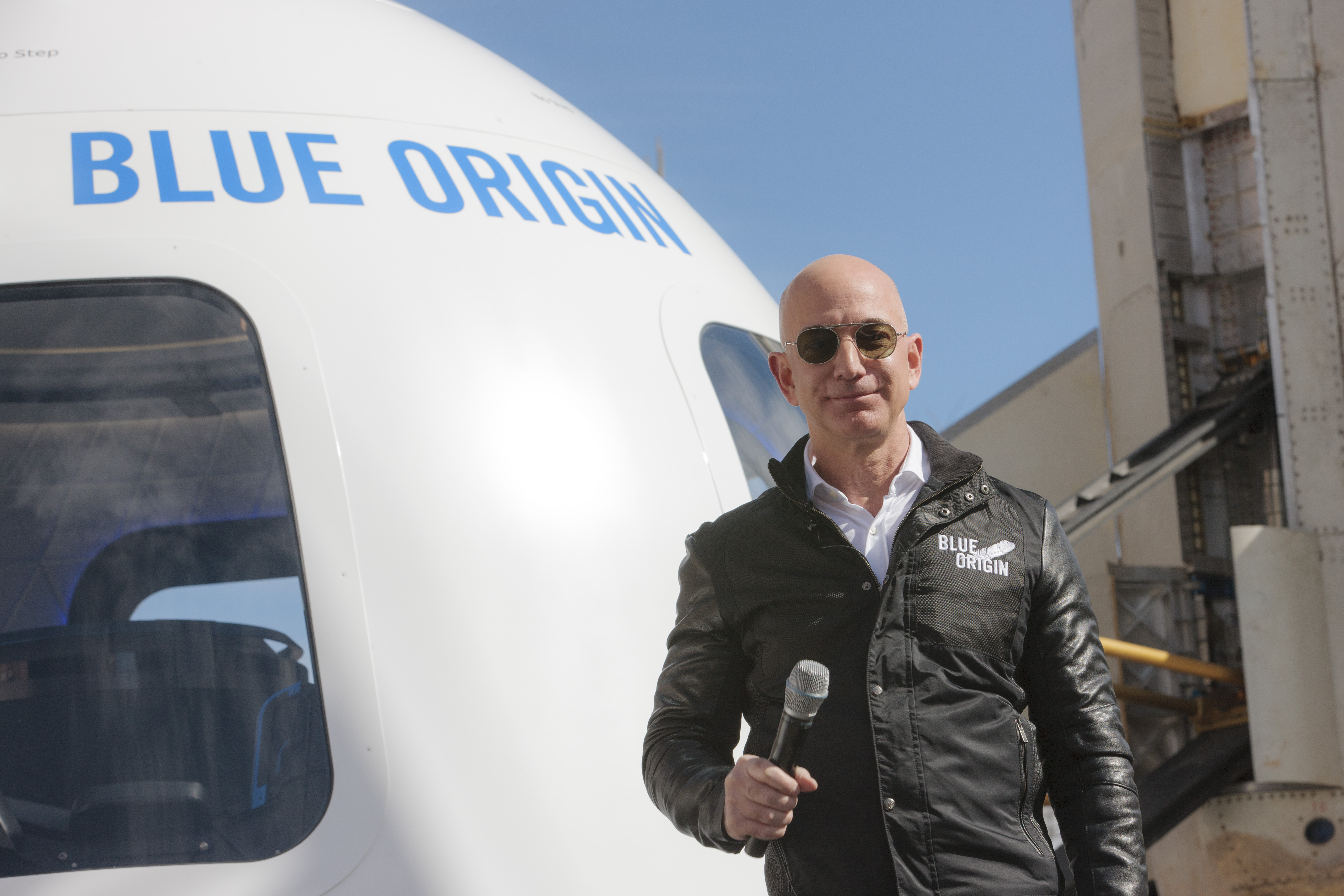 Amazon Chief Executive Officer Jeff Bezos Introduces The Blue Origin New Shepard System