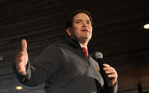 Republican Presidential Candidate Marco Rubio speaks to a group of potential supporters at a rally on the campus of Iowa State University, Saturday Janurary 30, 2016 in Ames, Iowa.