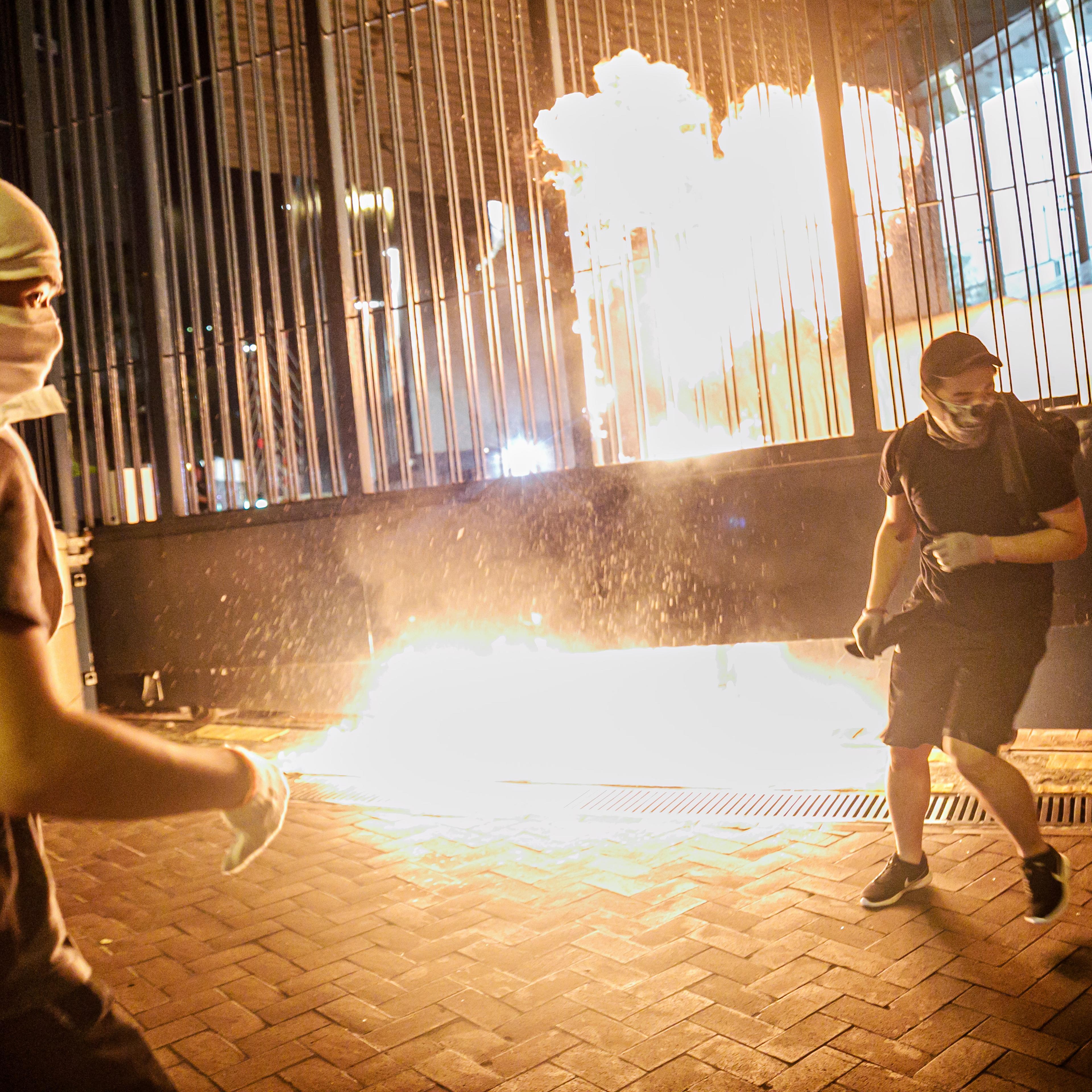 Pro Democracy Protesters, Police Clash