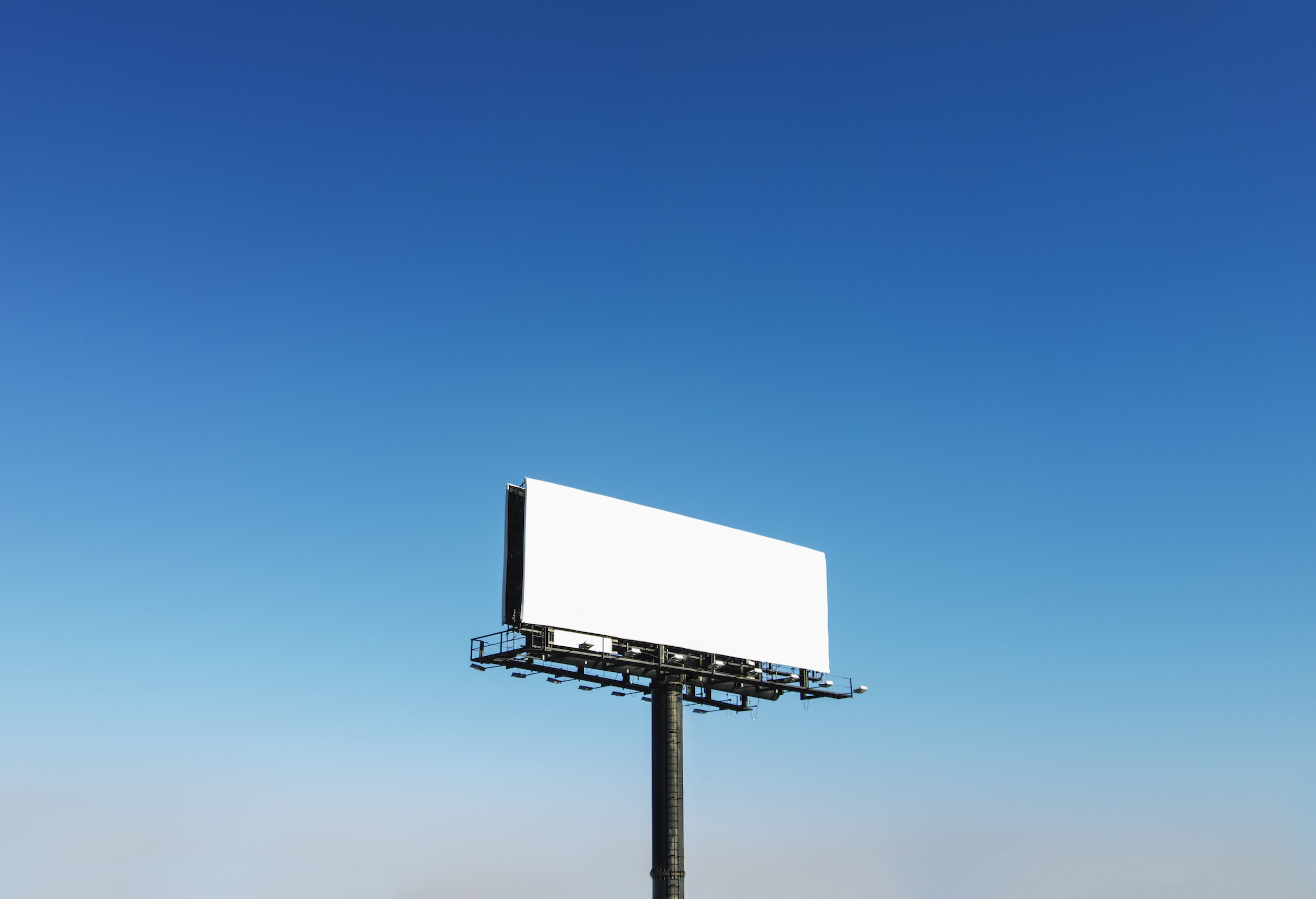 USA, North Carolina, Billboard under blue sky