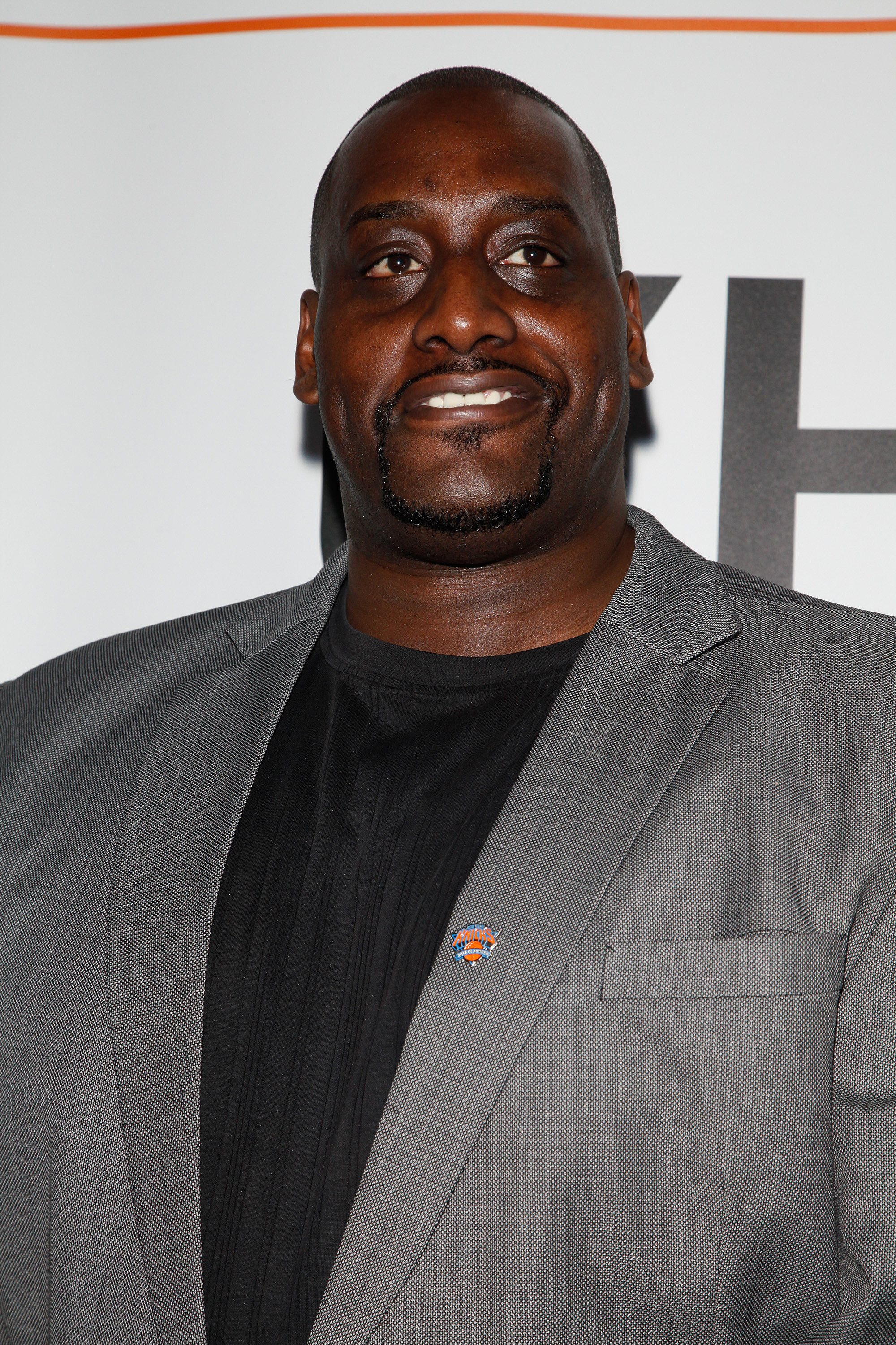 Former New York Knick Anthony Mason attends the Boston Celtics vs the New York Knicks 2013 Playoff game two at Madison Square Garden on April 23, 2013 in New York City