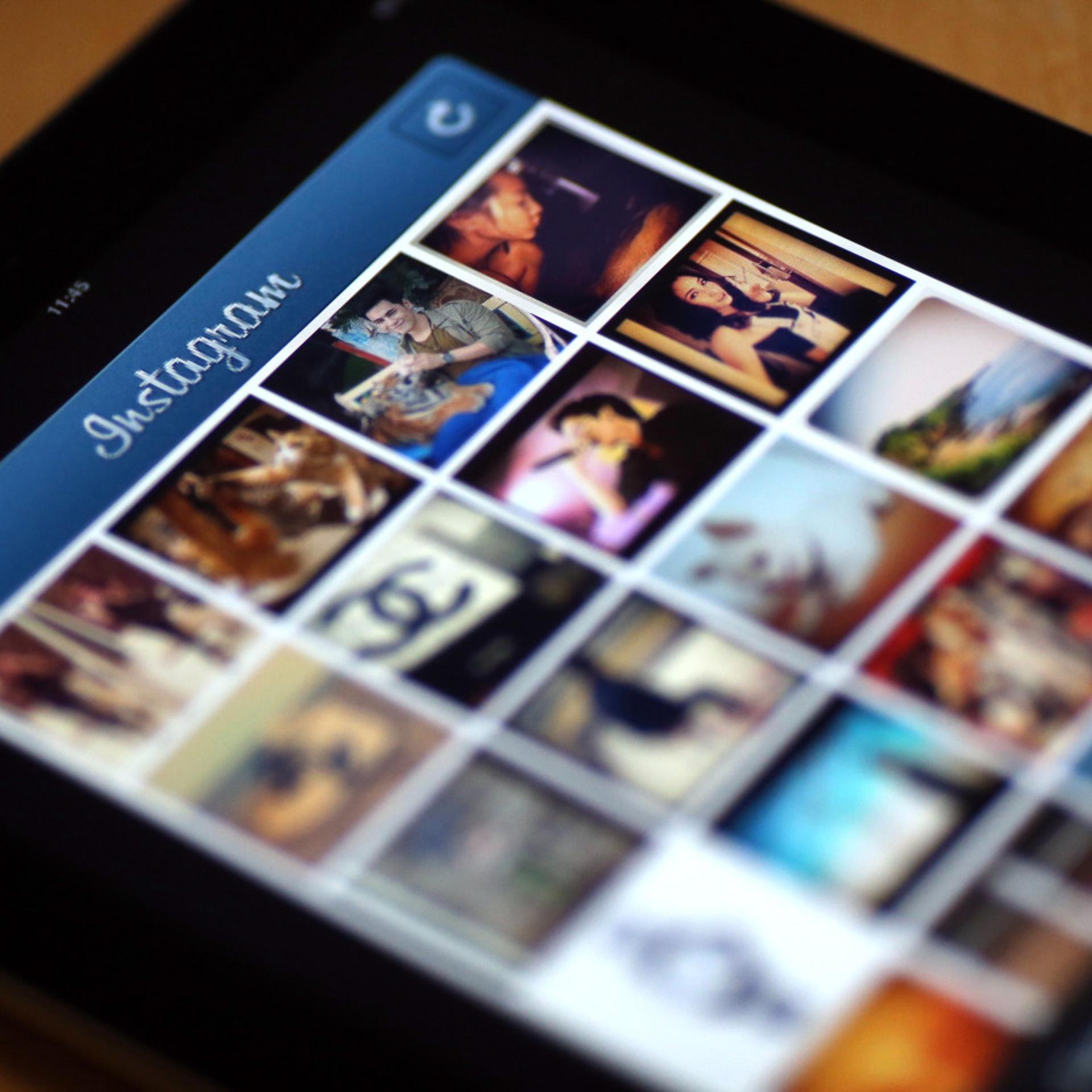 Pictures appear on the smartphone sharing application Instagram.
