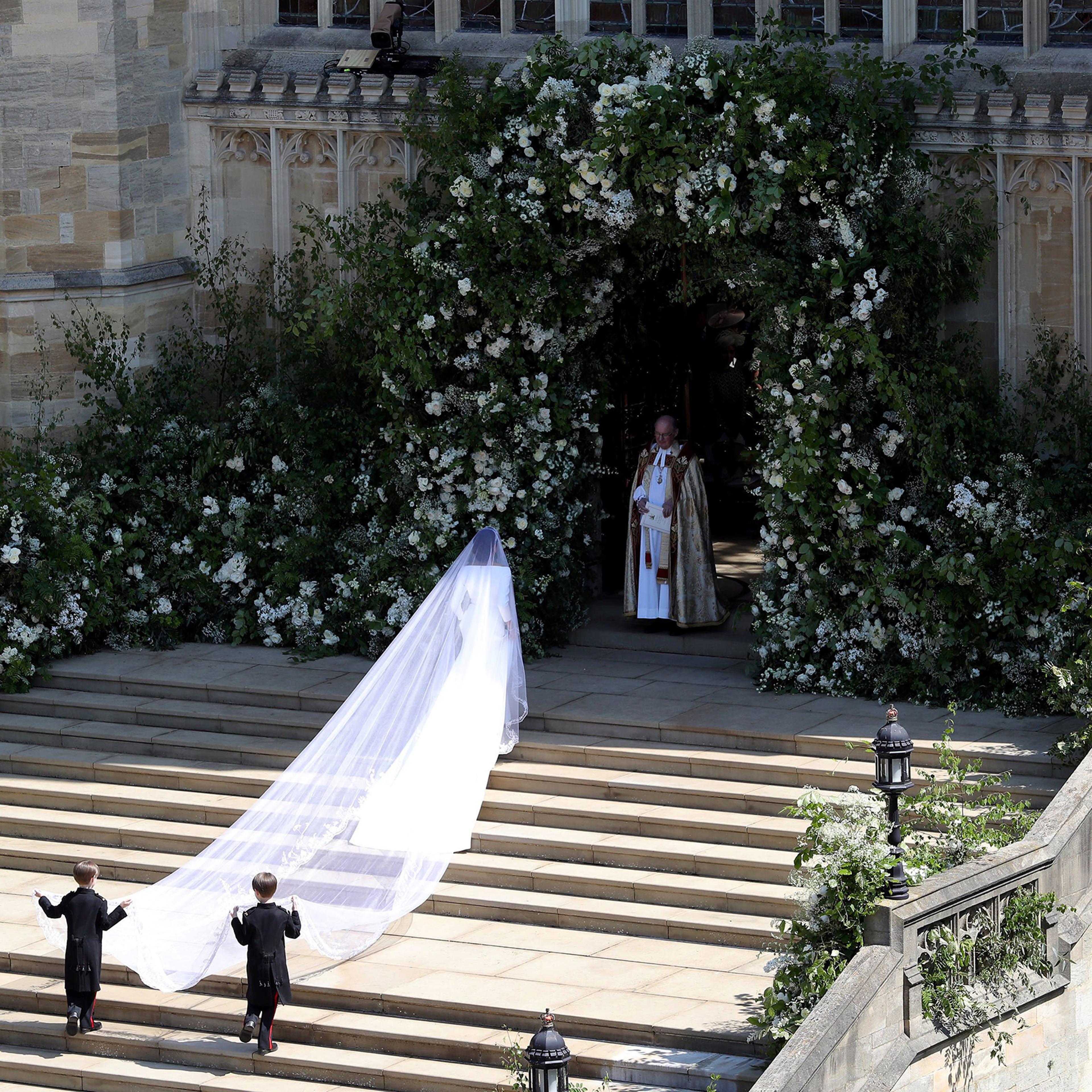 A look at the back of Meghan Markle's wedding dress