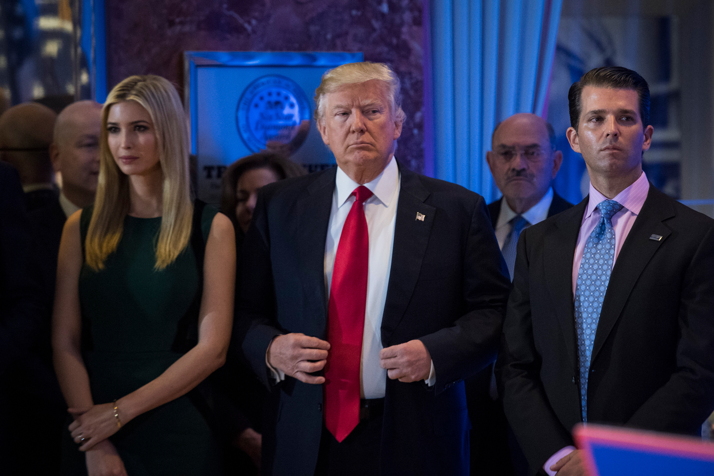 Donald Trump, Ivanka and Donald Trump Jr.