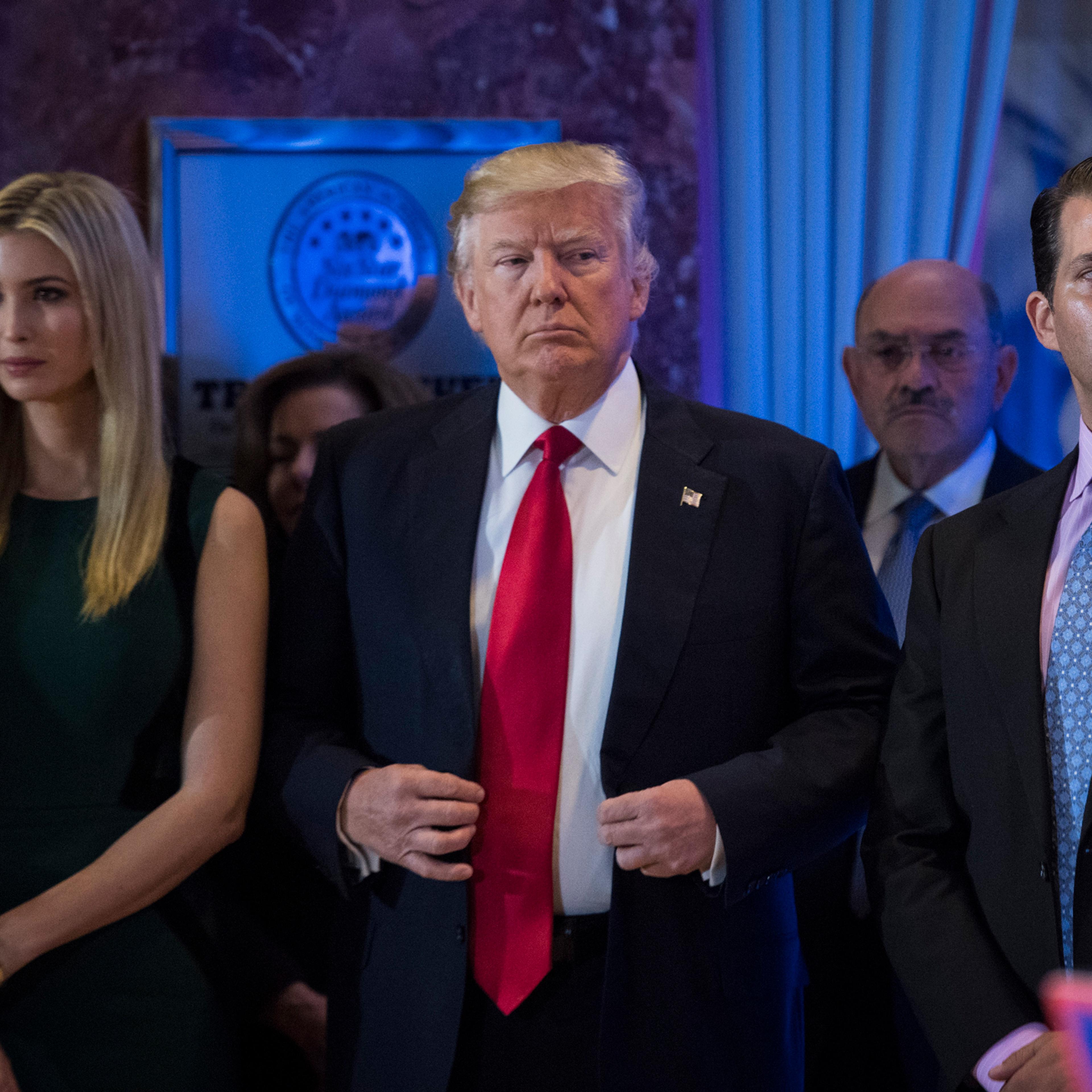 Donald Trump, Ivanka and Donald Trump Jr.