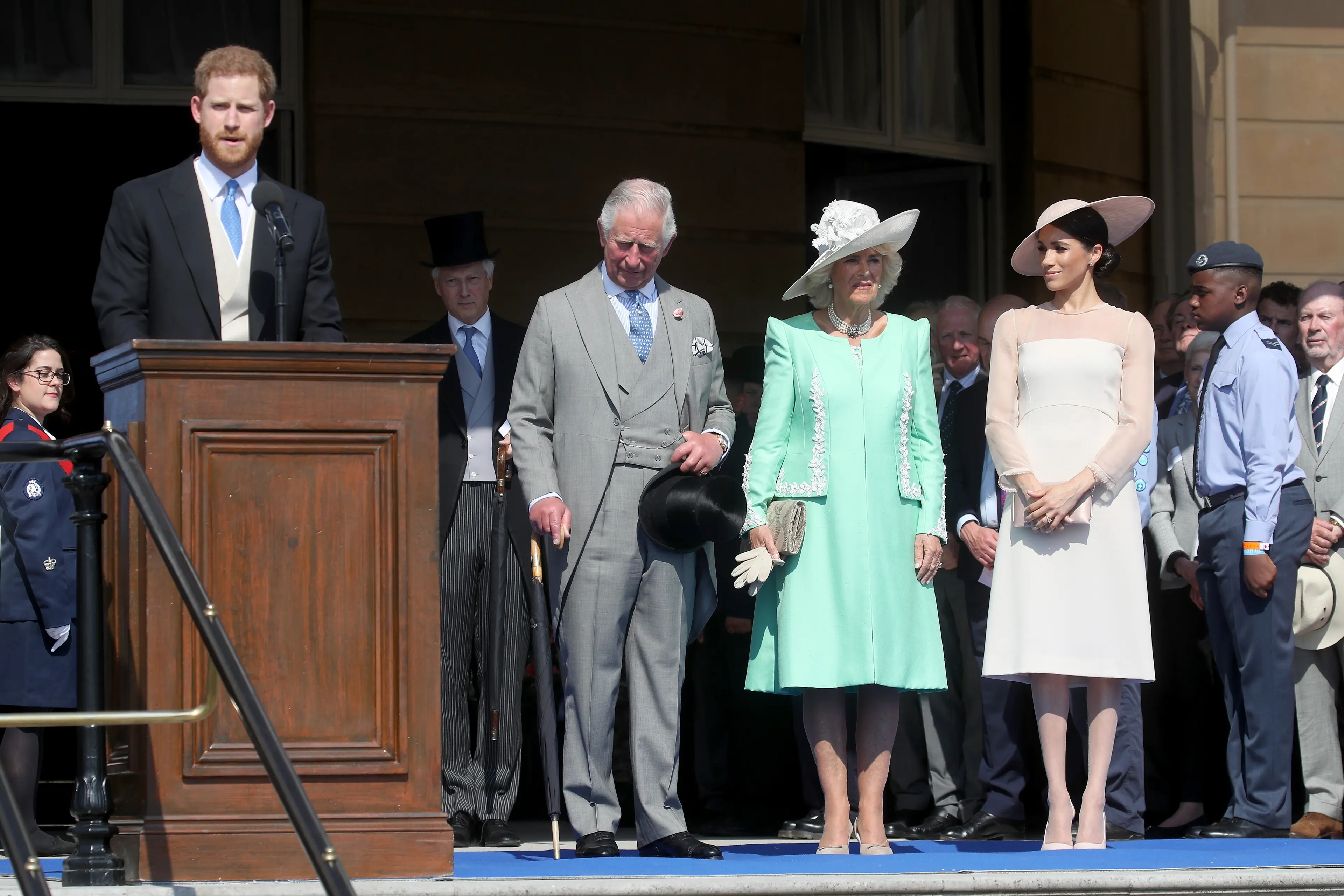Prince Harry Just Got Upstaged By a Bee at His Dad's Party
