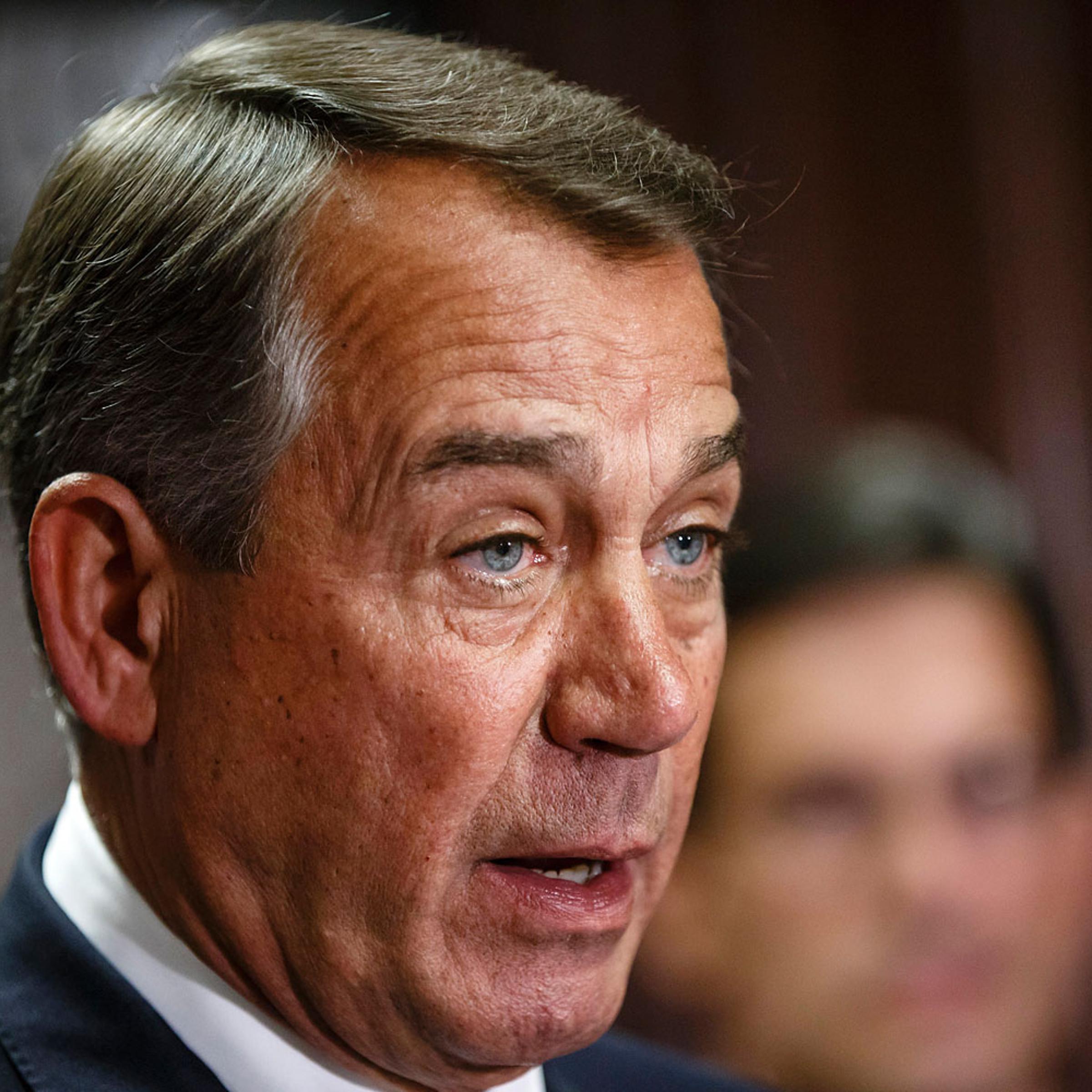 House Speaker John Boehner of Ohio speaking on Capitol Hill in Washington, D.C., on April 29, 2014.