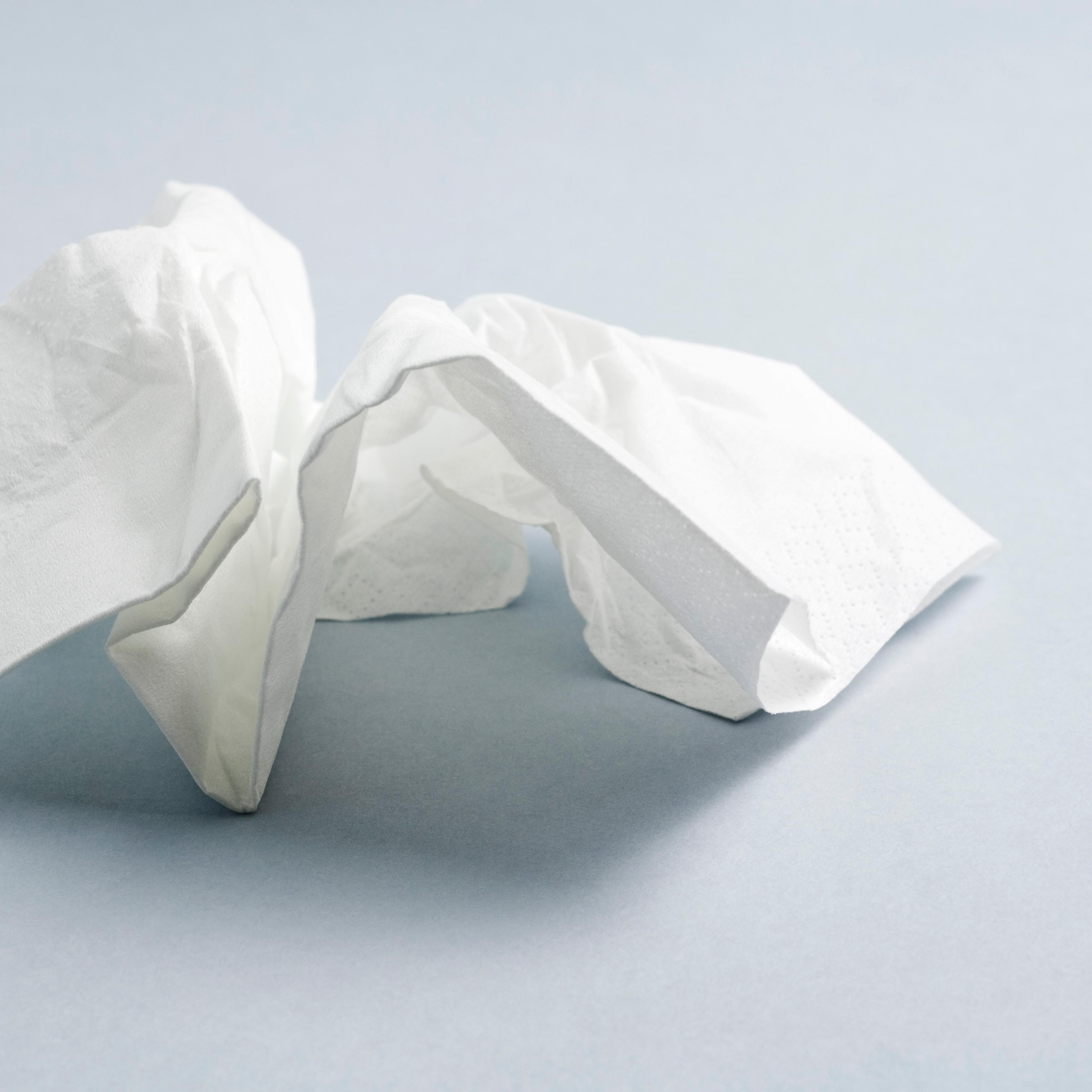 Used facial tissue