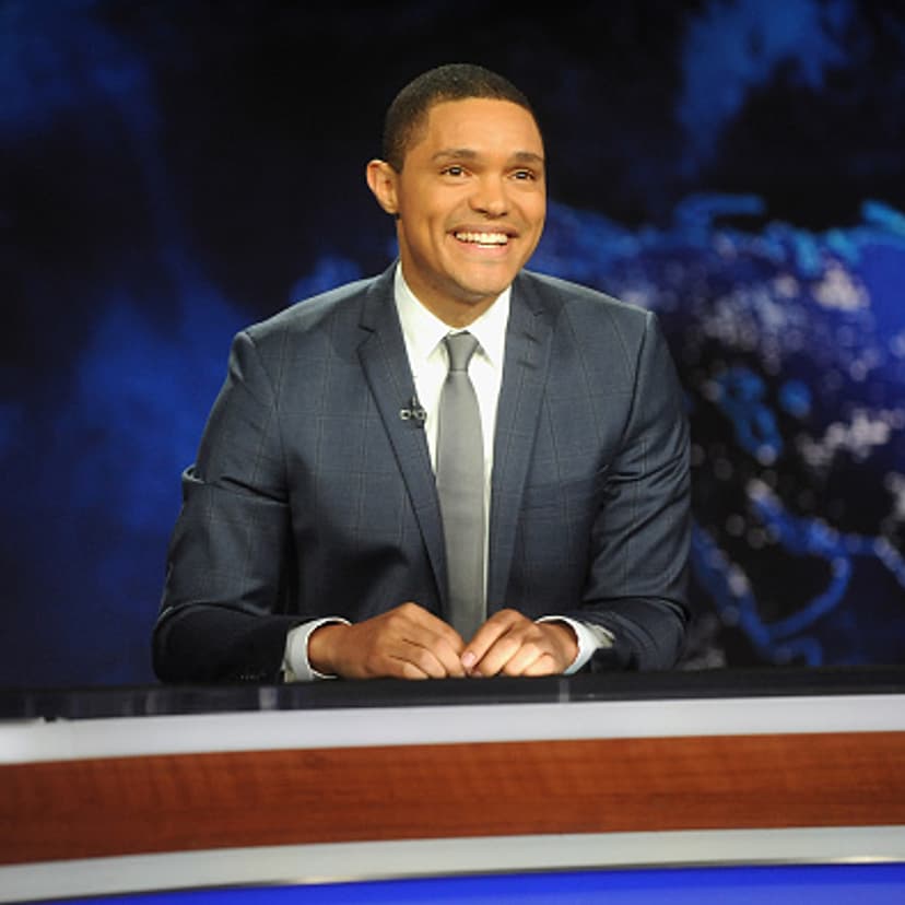 hosts the "The Daily Show with Trevor Noah" Premiere at The Daily Show with Trevor Noah Studio on September 28, 2015 in New York City.