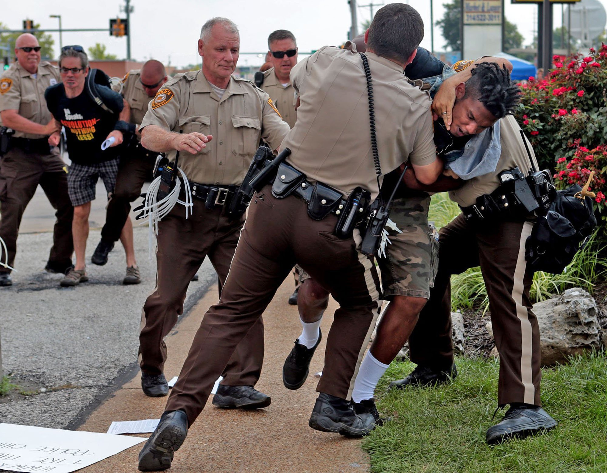 Police arrest two in front of McDonalds