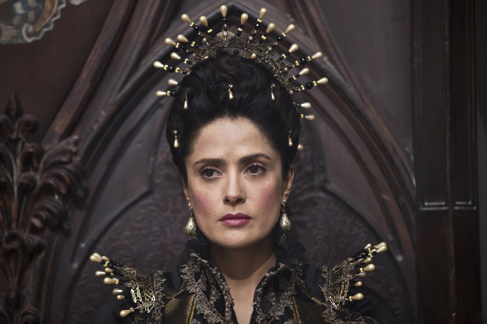 Salma Hayek as Queen of Longtrellis in Tale of Tales.