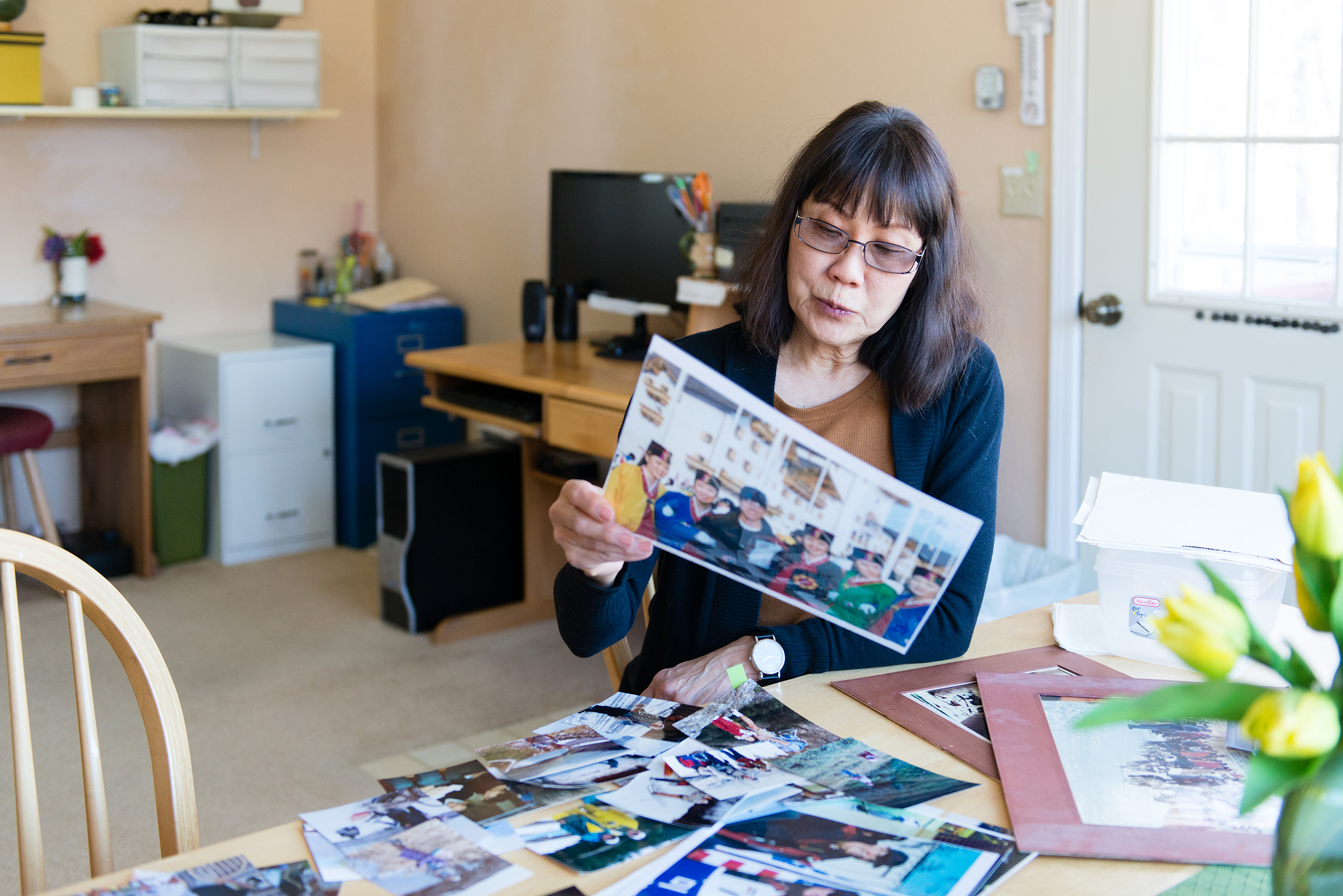 Patricia Martin goes through old photographs of her husband Robert, who died from prostate cancer in 2014.