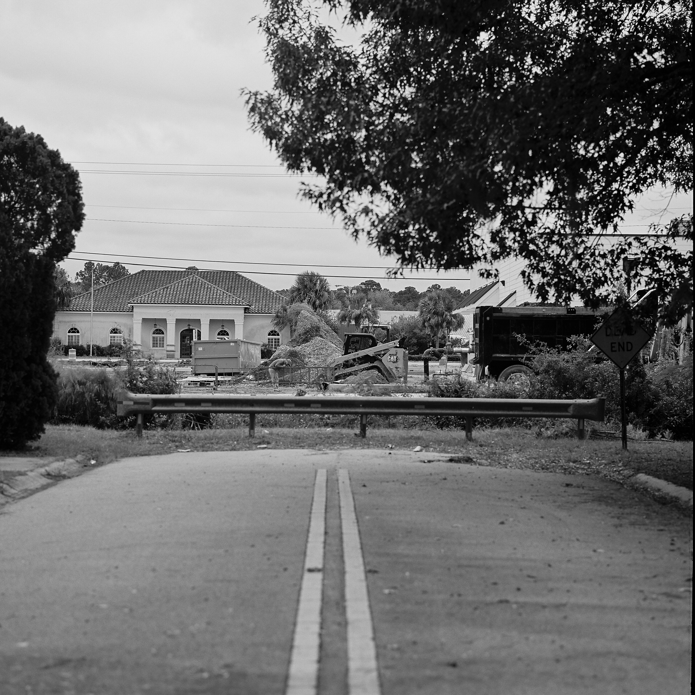 Construction scene in a Brunswick neighborhood.