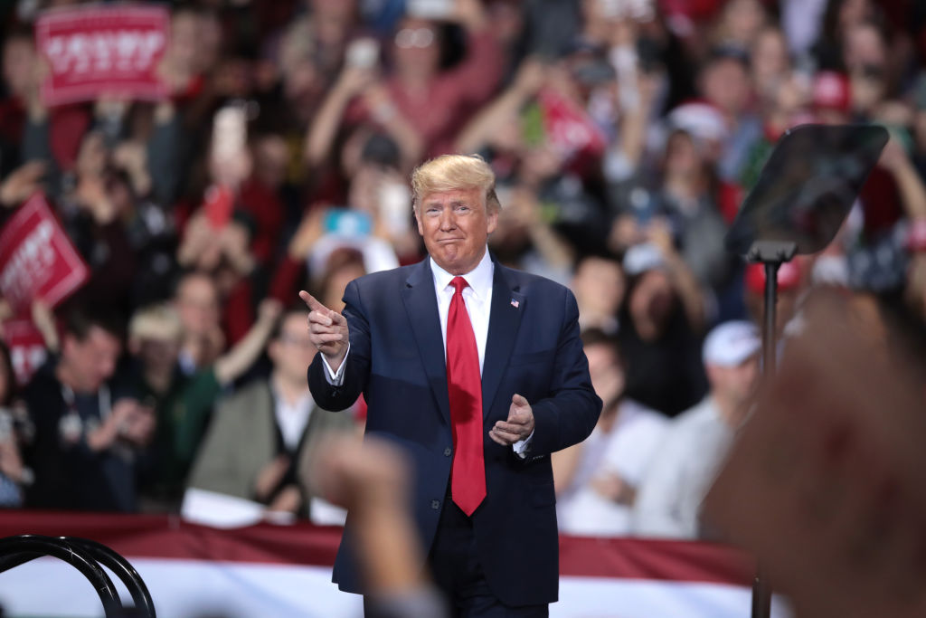 President Trump Holds "Merry Christmas" Campaign Rally In Michigan