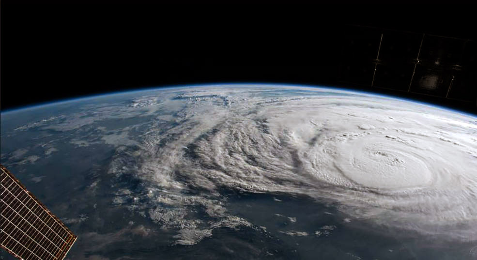 A view of Hurricane Harvey from space