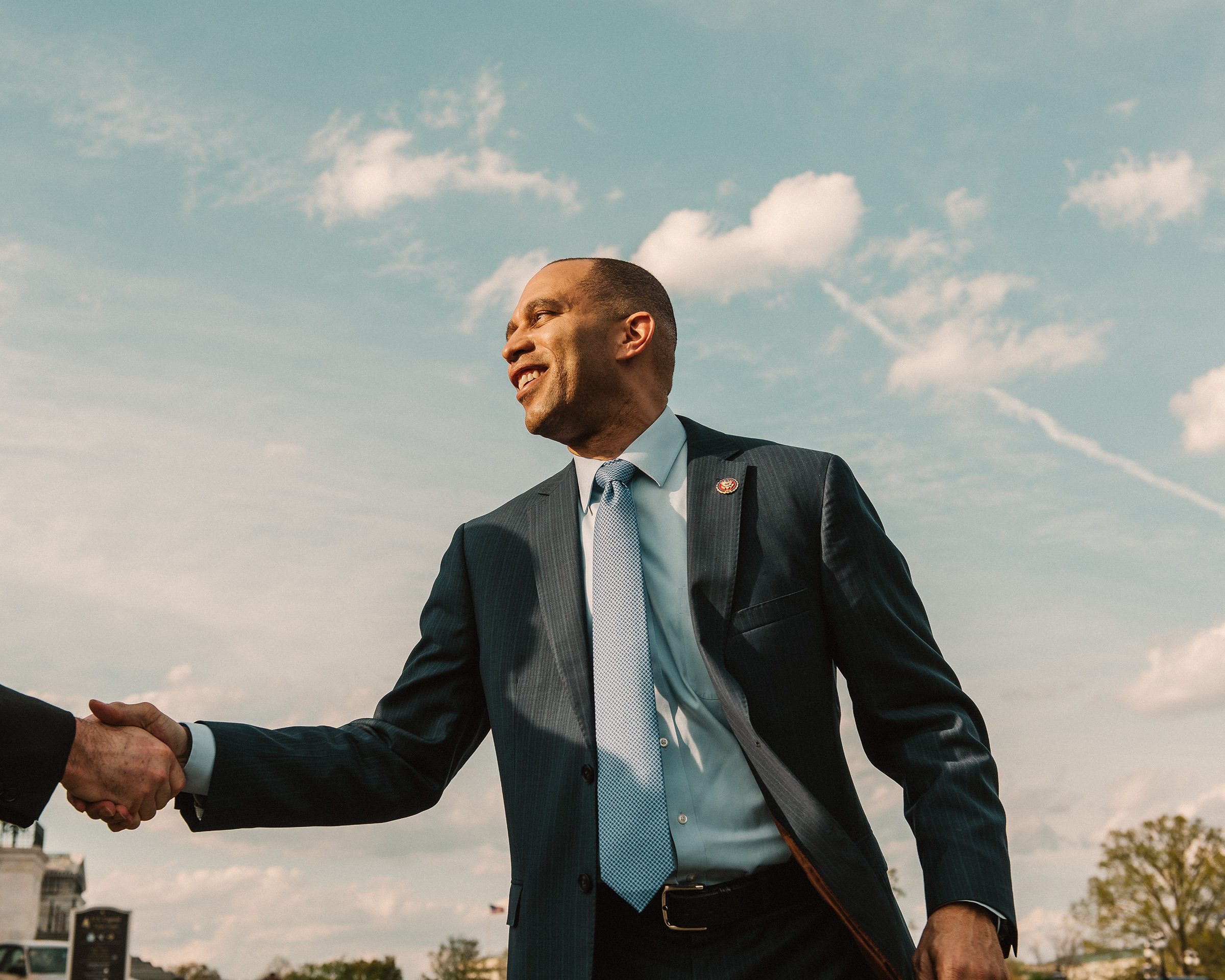 Representative Hakeem Jeffries on the grounds of the U.S. Capitol in Washington, D.C. on April 9, 2019.