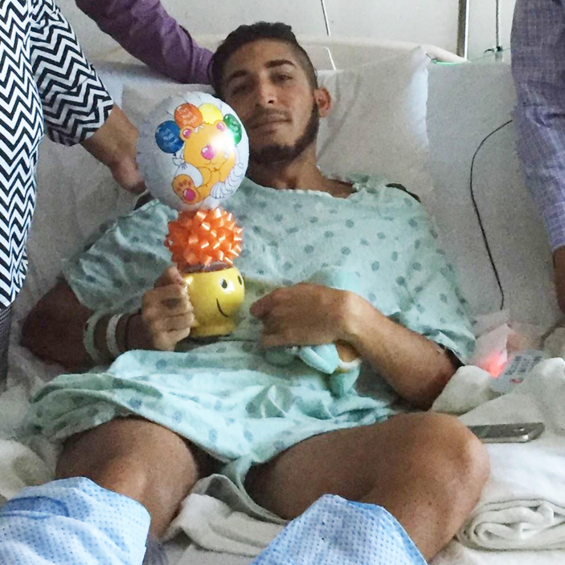 Norman Casiano, 26, was shot twice on June 12, 2016 when a gunman opened fire inside the Pulse nightclub in Orlando, Florida.
