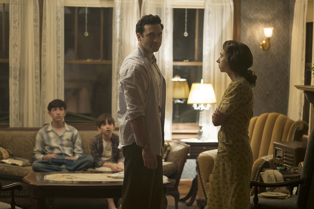 From left: Caleb Malis, Azhy Robertson, Morgan Spector and Zoe Kazan in 'The Plot Against America'