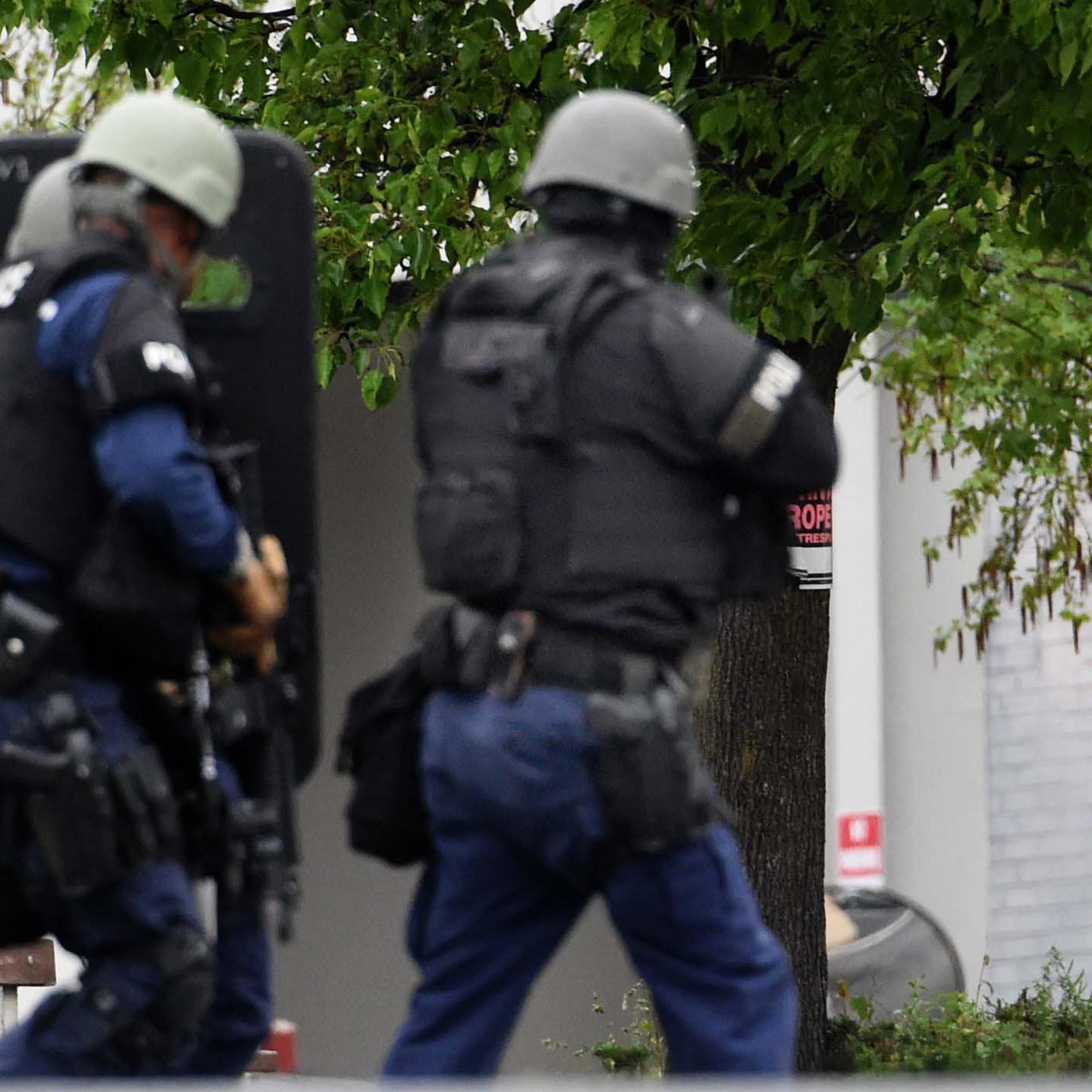 APTOPIX TV Station Evacuated