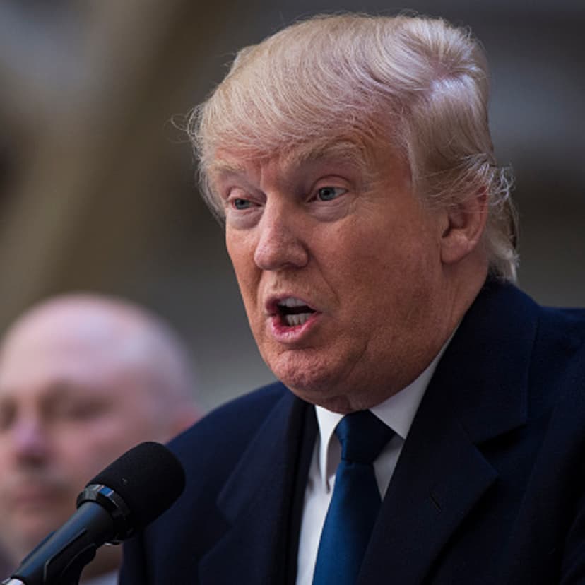 Republican presidential candidate Donald Trump speaks during a campaign press conference at the at the Old Post Office Pavilion, soon to be a Trump International Hotel, in Washington, D.C., March 21, 2016.