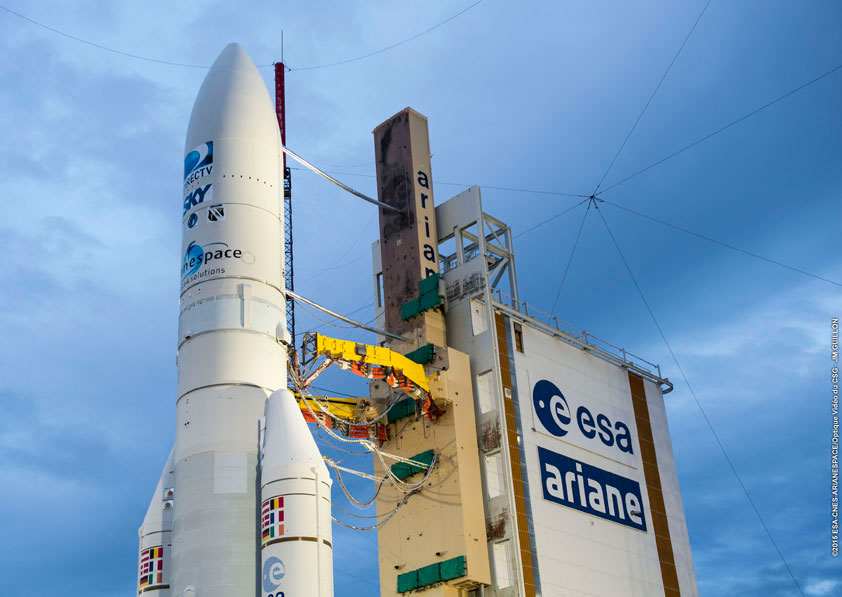 Ariane rocket launch directv satellite
