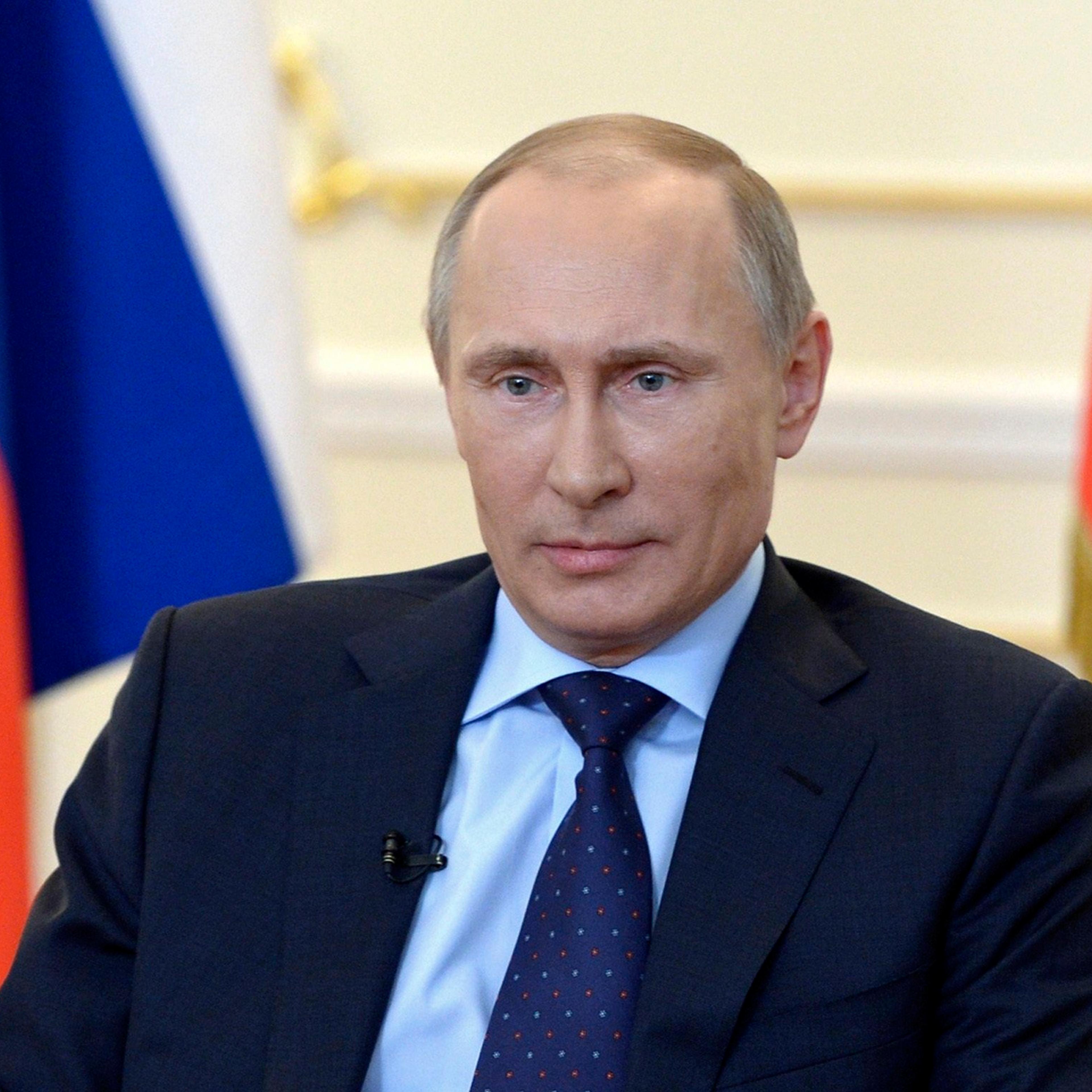 Russian President Putin takes part in a news conference at the Novo-Ogaryovo state residence outside Moscow