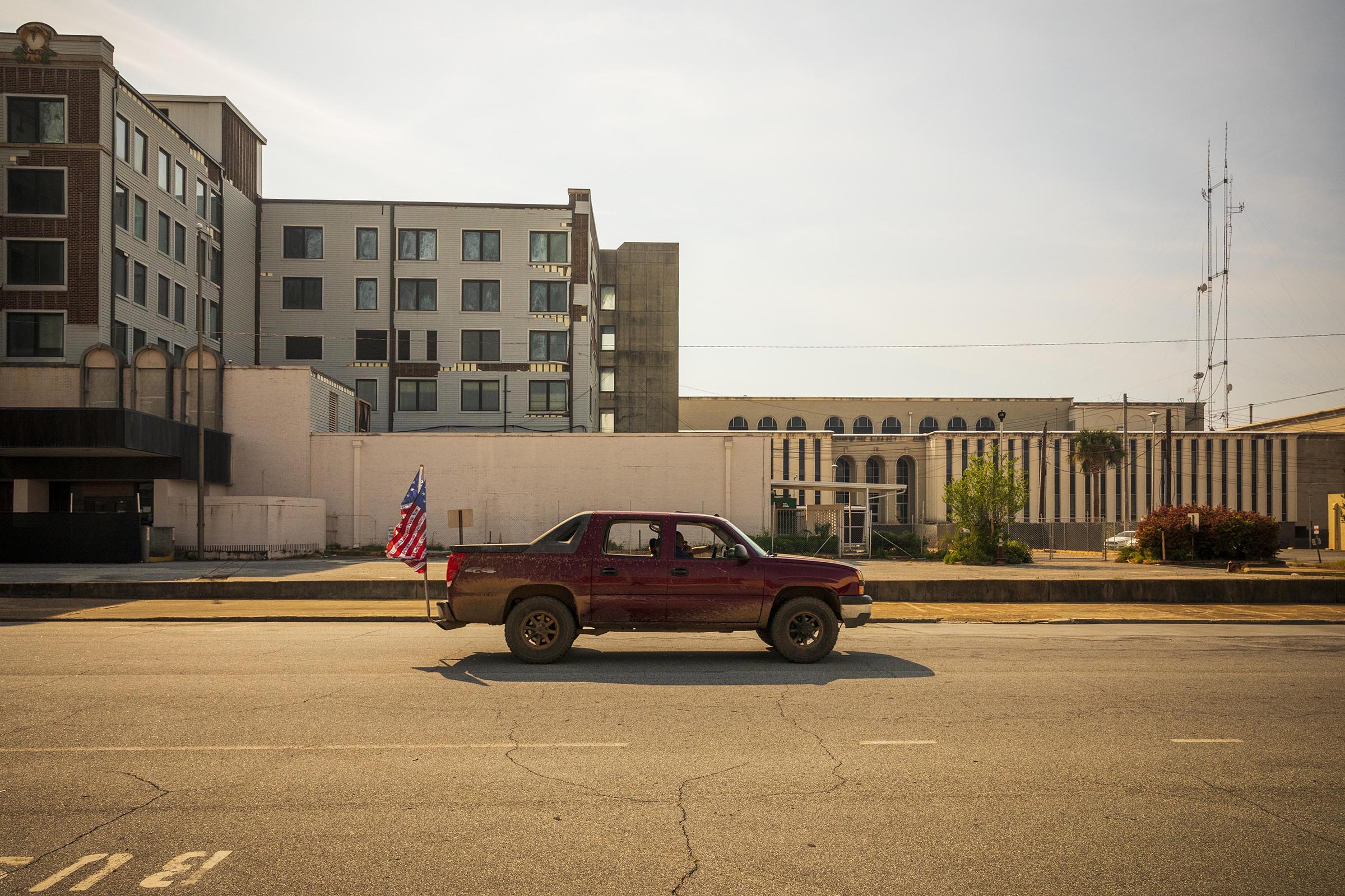 A quiet downtown Albany, Georgia on Friday, March 27, 2020.