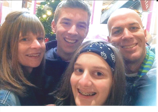 Linaman (far right) and his family in 2016.