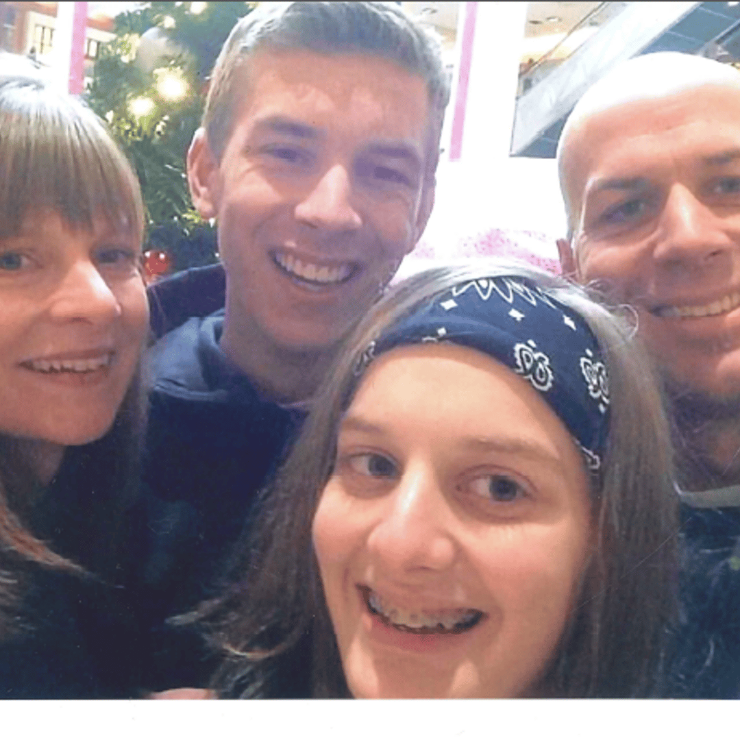 Linaman (far right) and his family in 2016.