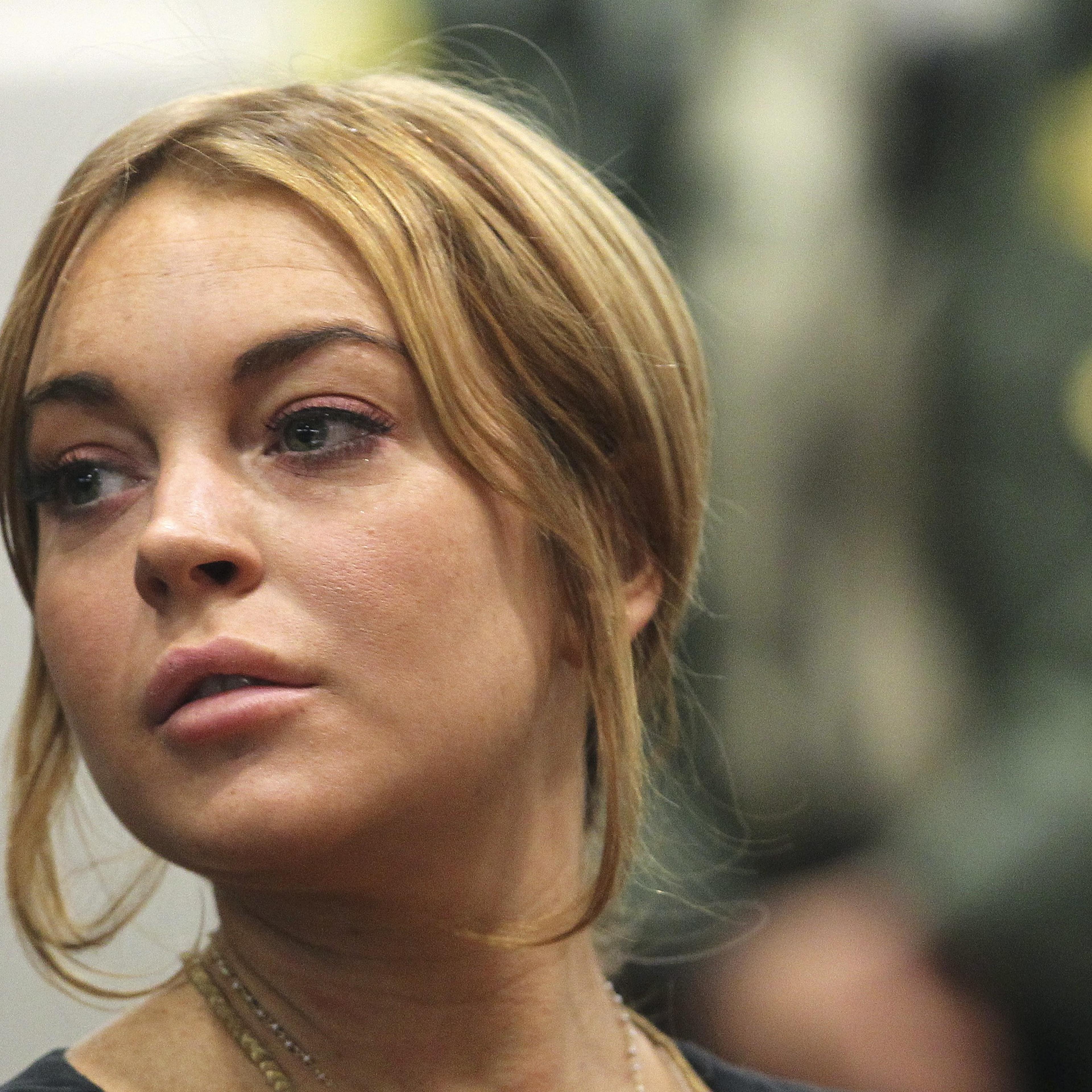 Lohan attends a probation violation hearing at Airport Branch Courthouse in Los Angeles