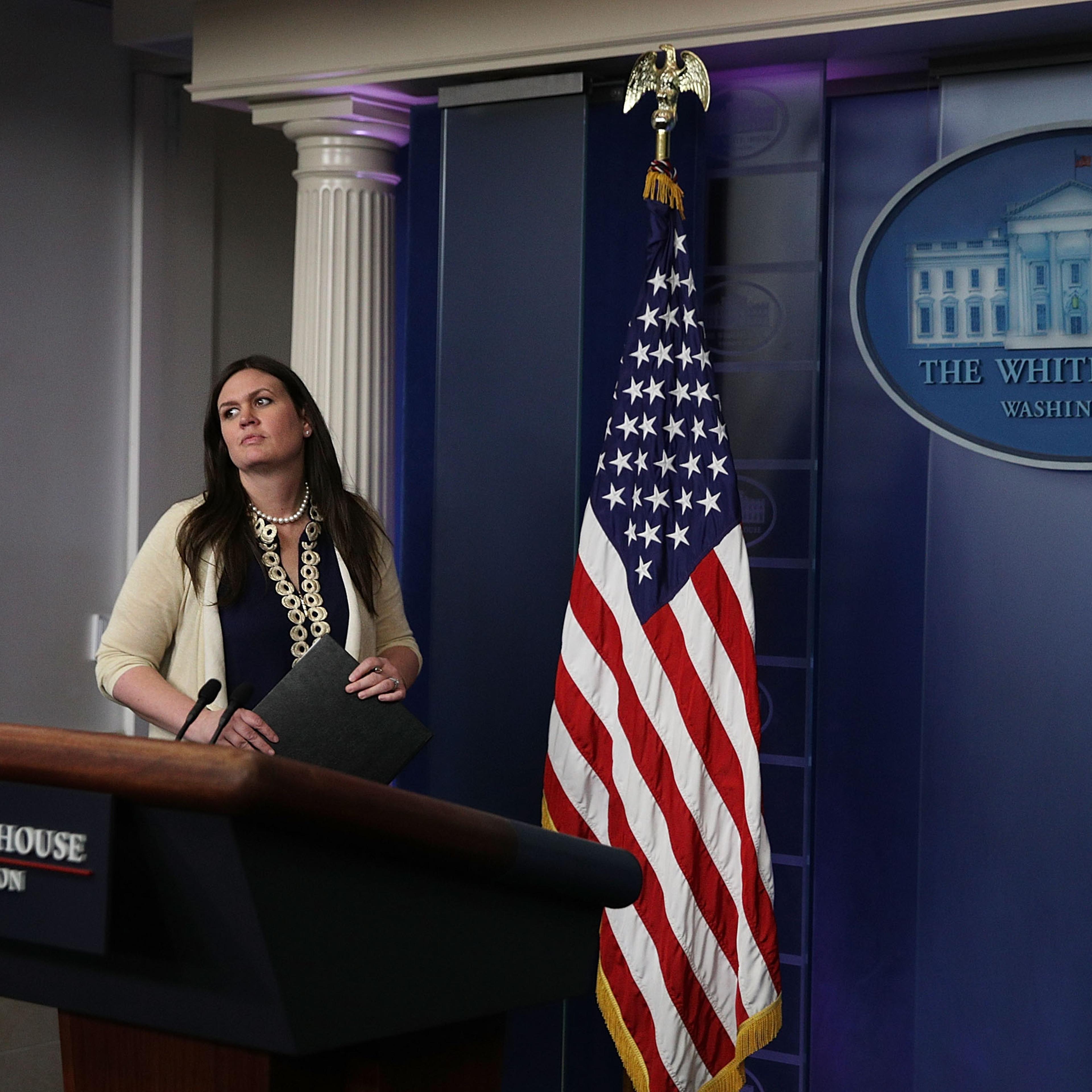 Deputy White House Press Secretary Sarah Sanders Holds Daily Press Briefing
