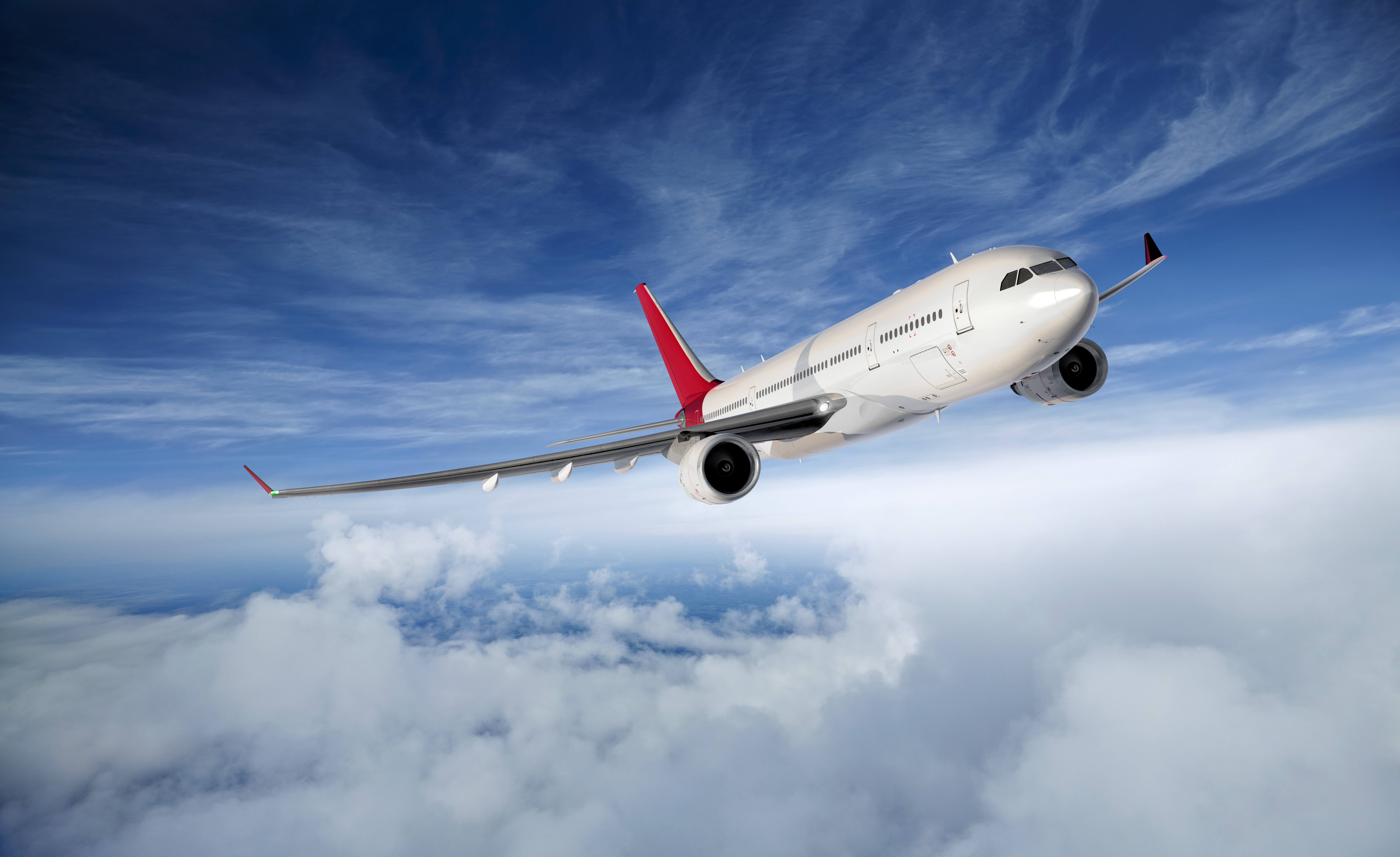 airplane blue skies