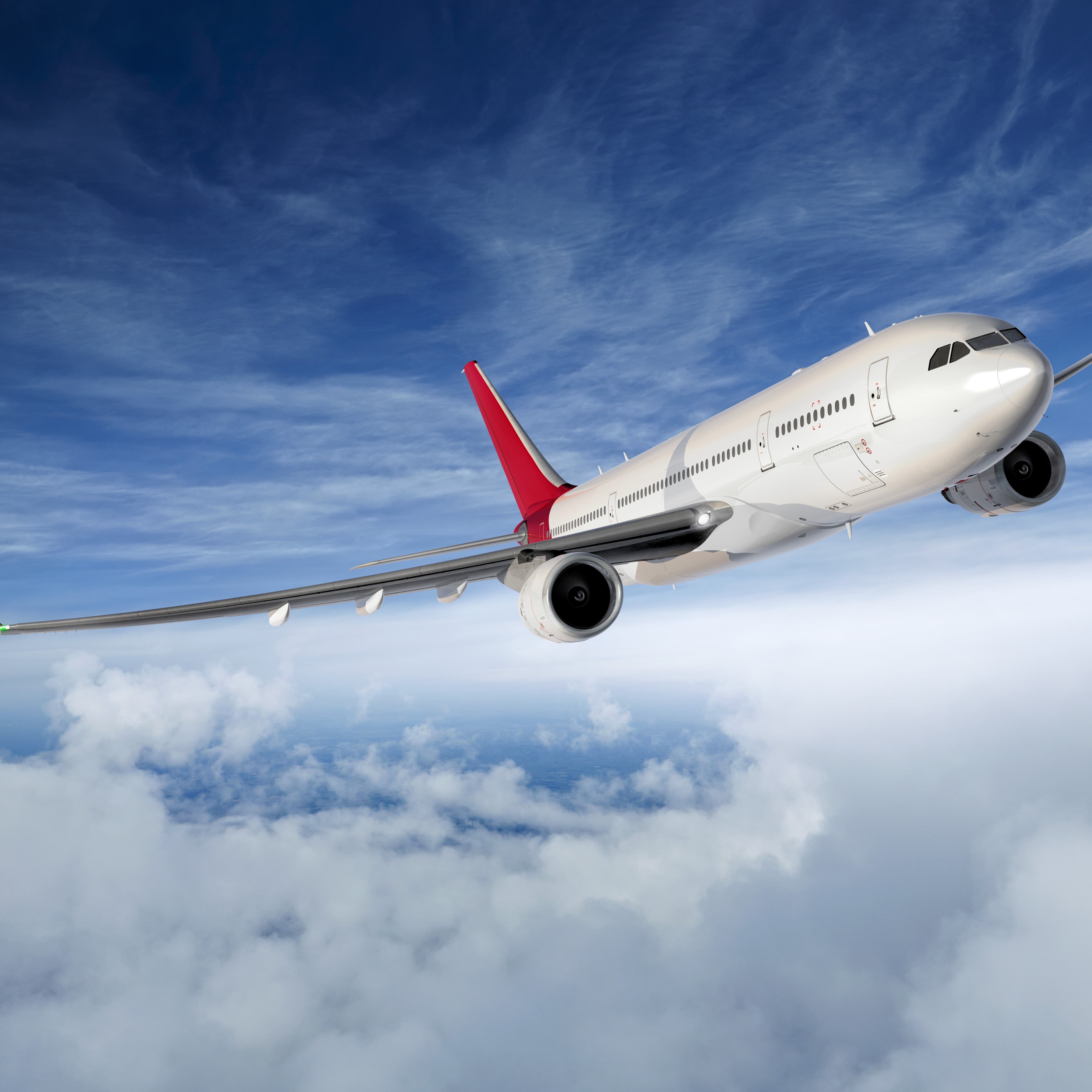 airplane blue skies