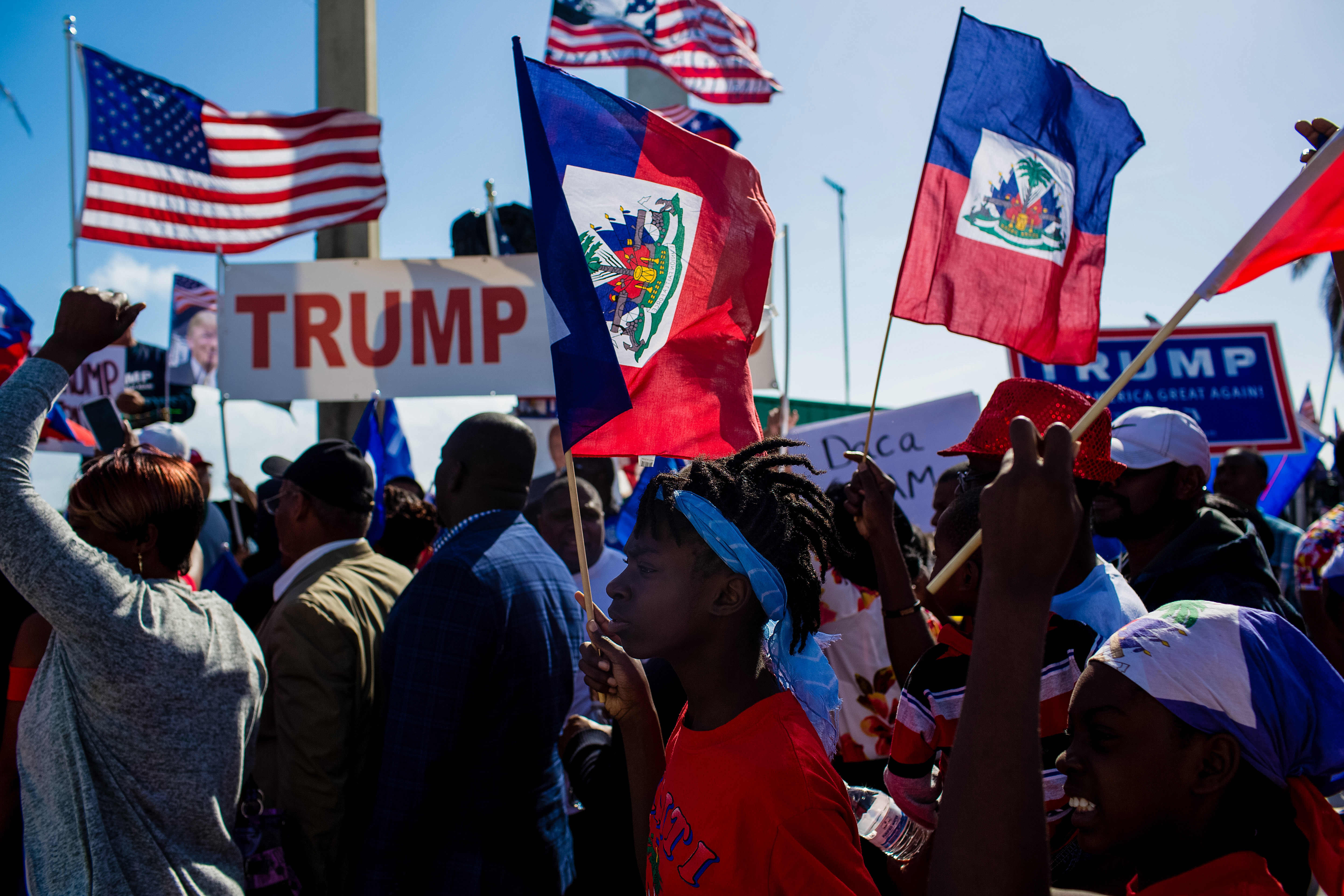 Demonstrators Attend A Protest Against President Trump At Mar-a-Lago