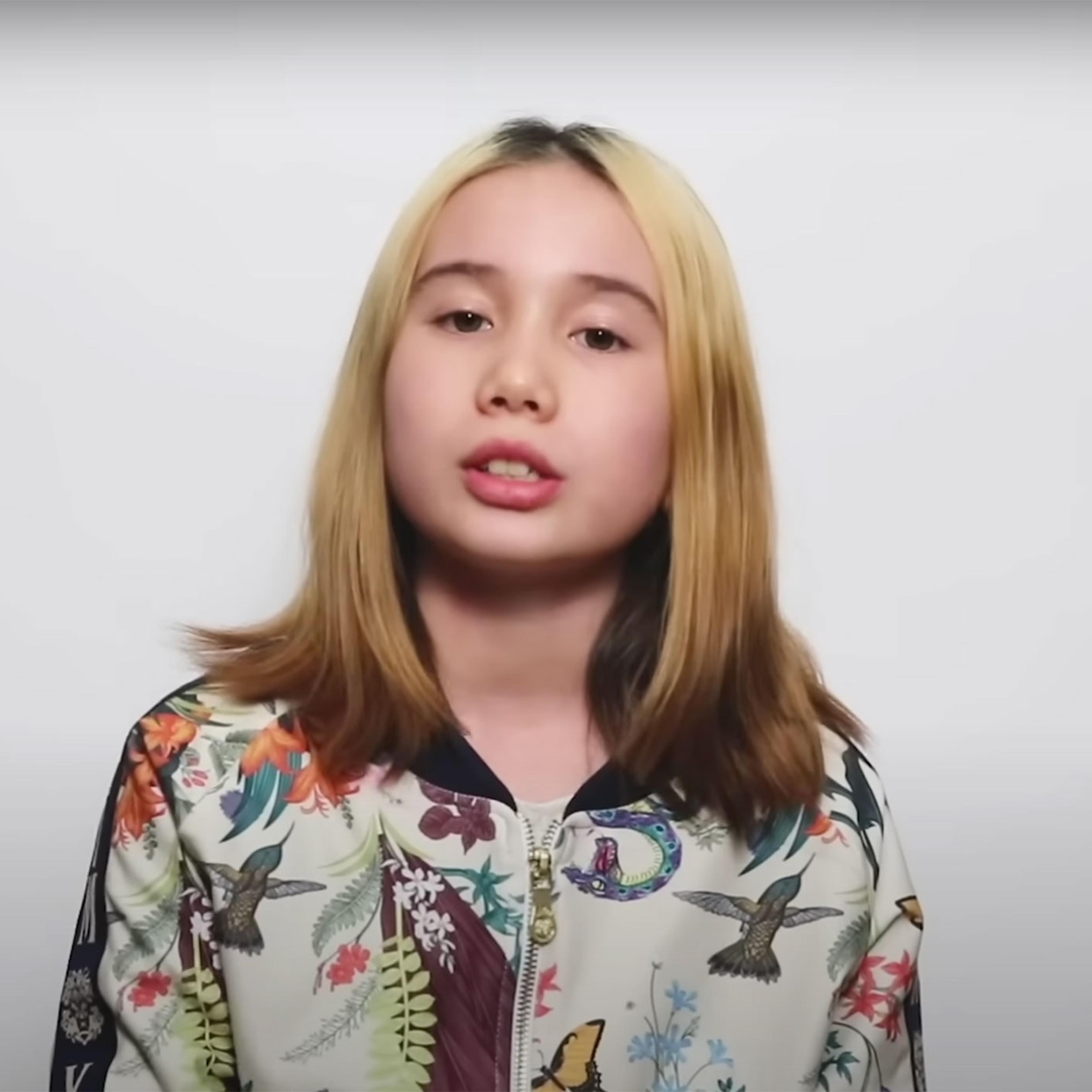 A screenshot from a video from Lil Tay's youtube channel