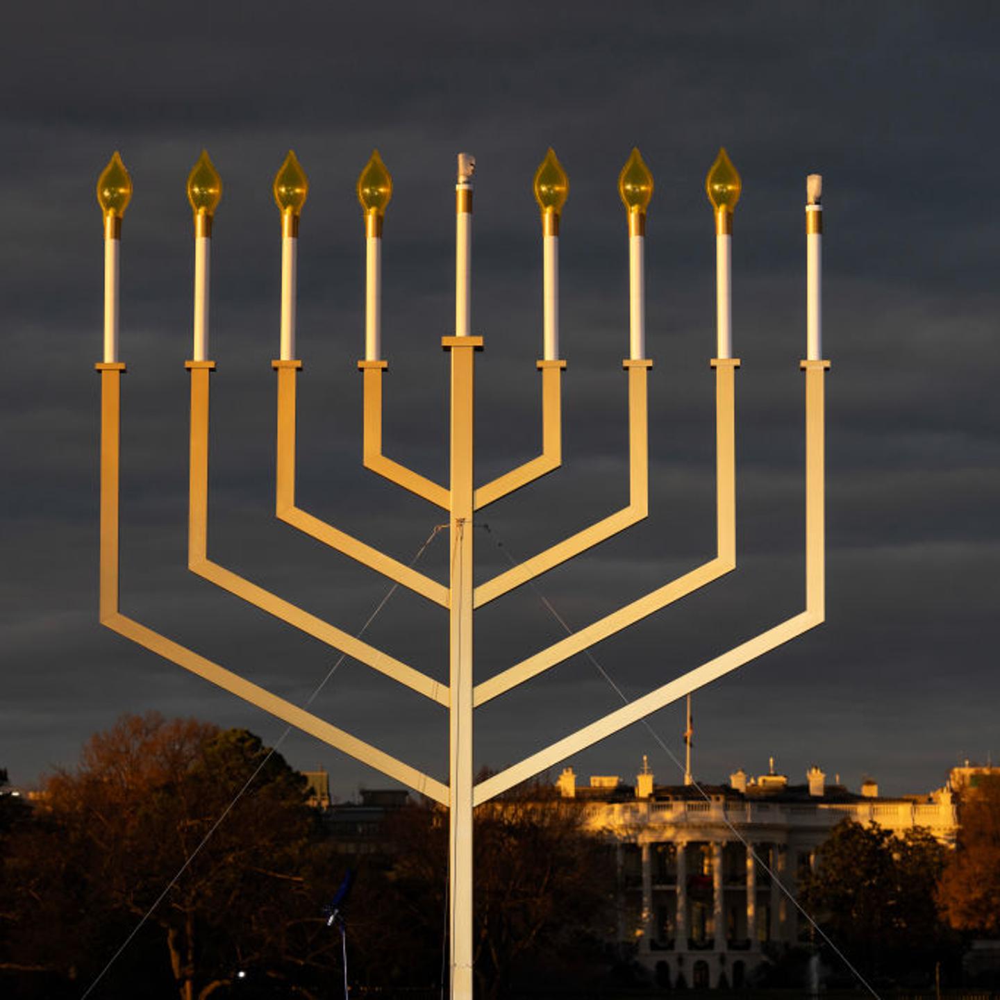 Menorahs Are Lit On The First Day Of Hanukkah