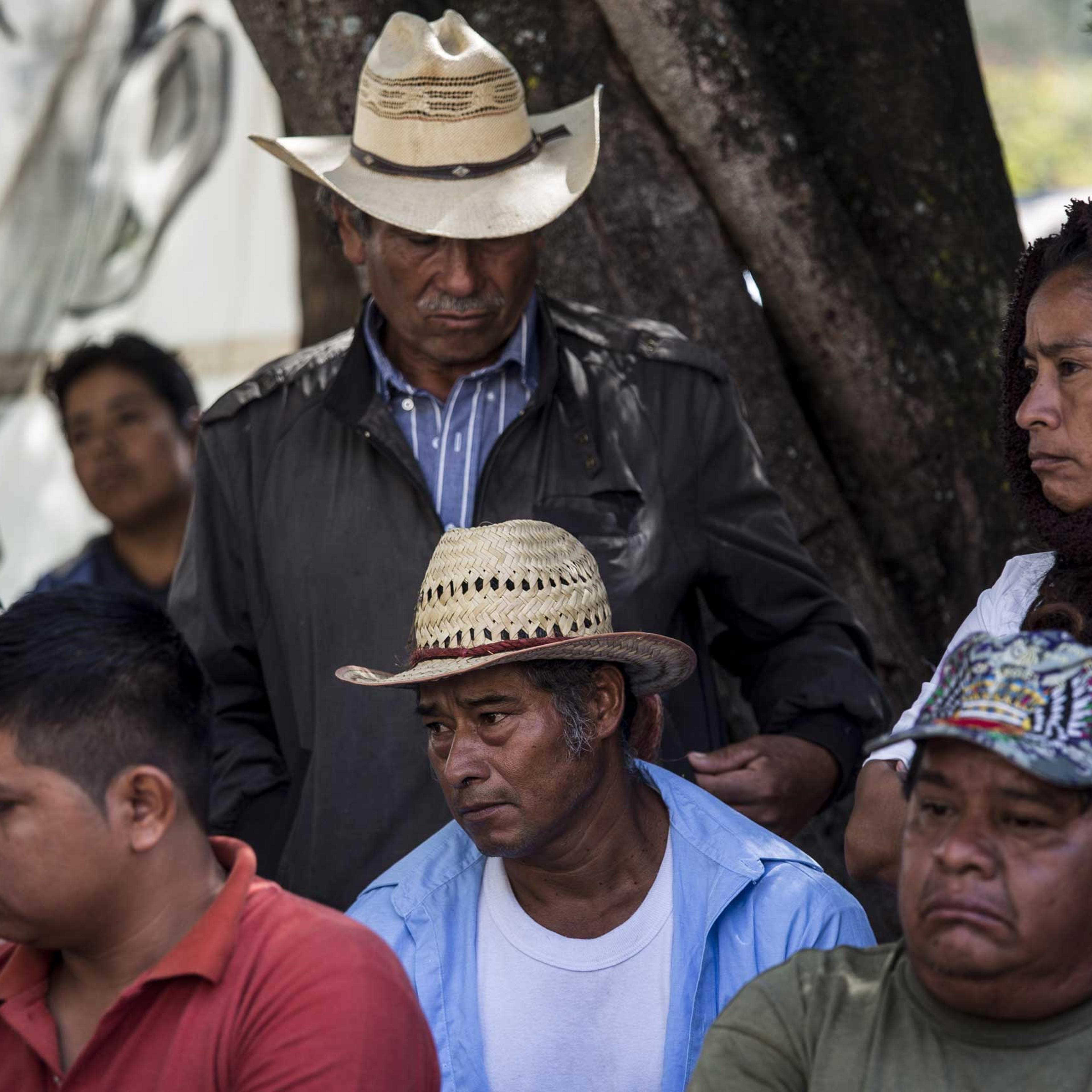 Parents of the 43 missing students meet at the teachers rural college in Ayotzinapa, in Guerrero state, Mexico, Oct. 5, 2014.