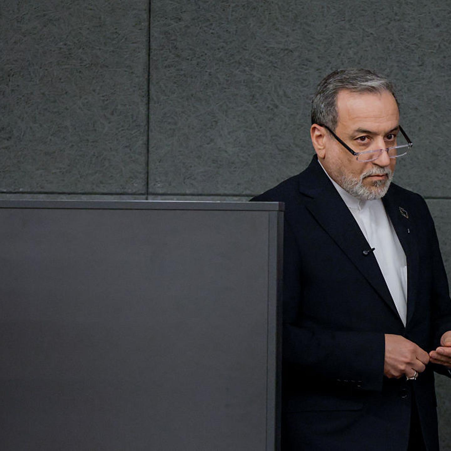 Iran's Foreign Minister Abbas Araghchi looks on after he delivered a speech during a session of the United Nations Conference on Disarmament, on the sideline of a second round of U.S.-Iranian nuclear negotiations in Geneva, on Feb. 17, 2026.