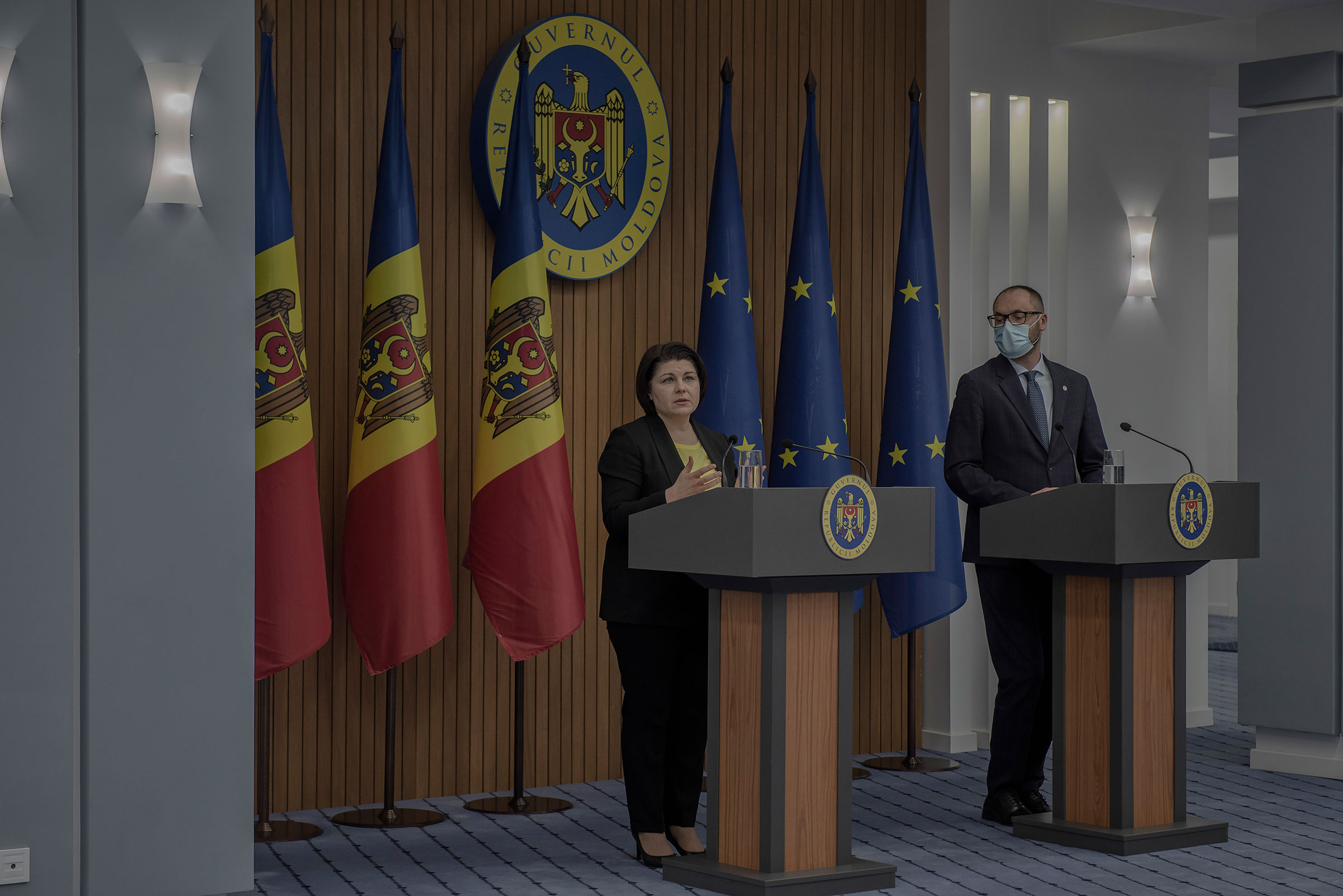 Natalia Gavrilita, the Moldovan prime minister, in Chisinau, the capital of Moldova, March 2, 2022. (Laetitia Vancon/The New York Times)