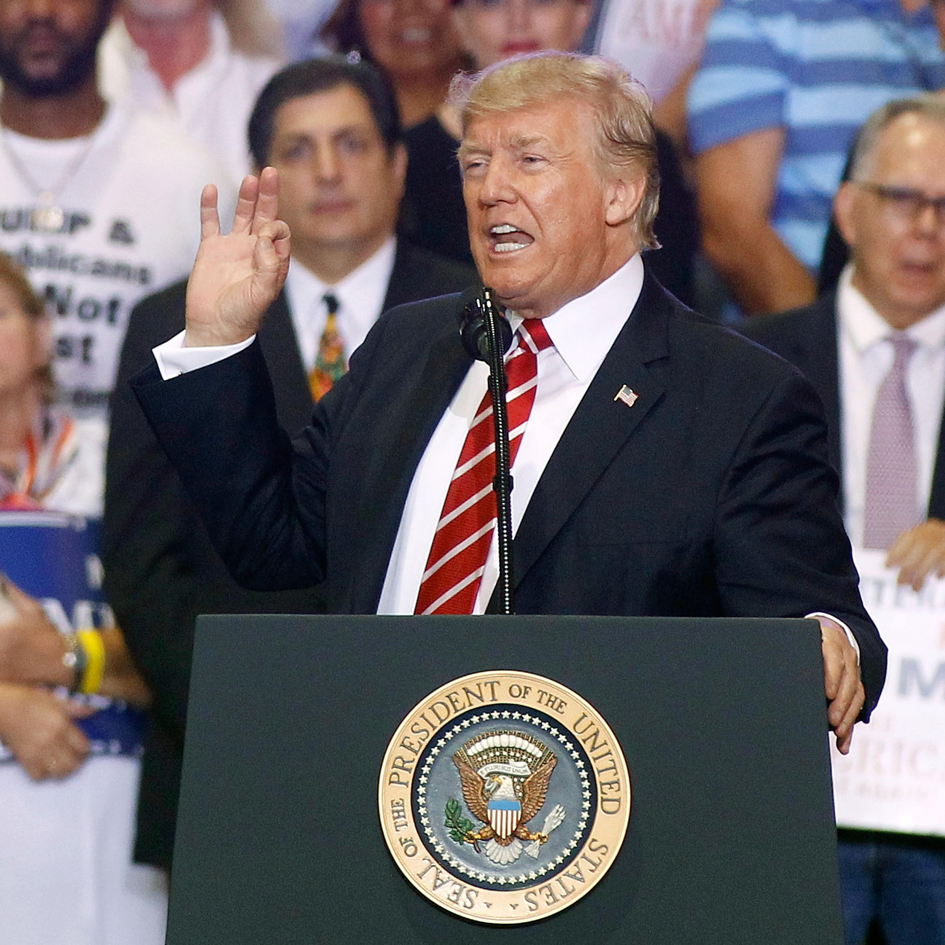 President Trump Holds Rally In Phoenix, Arizona