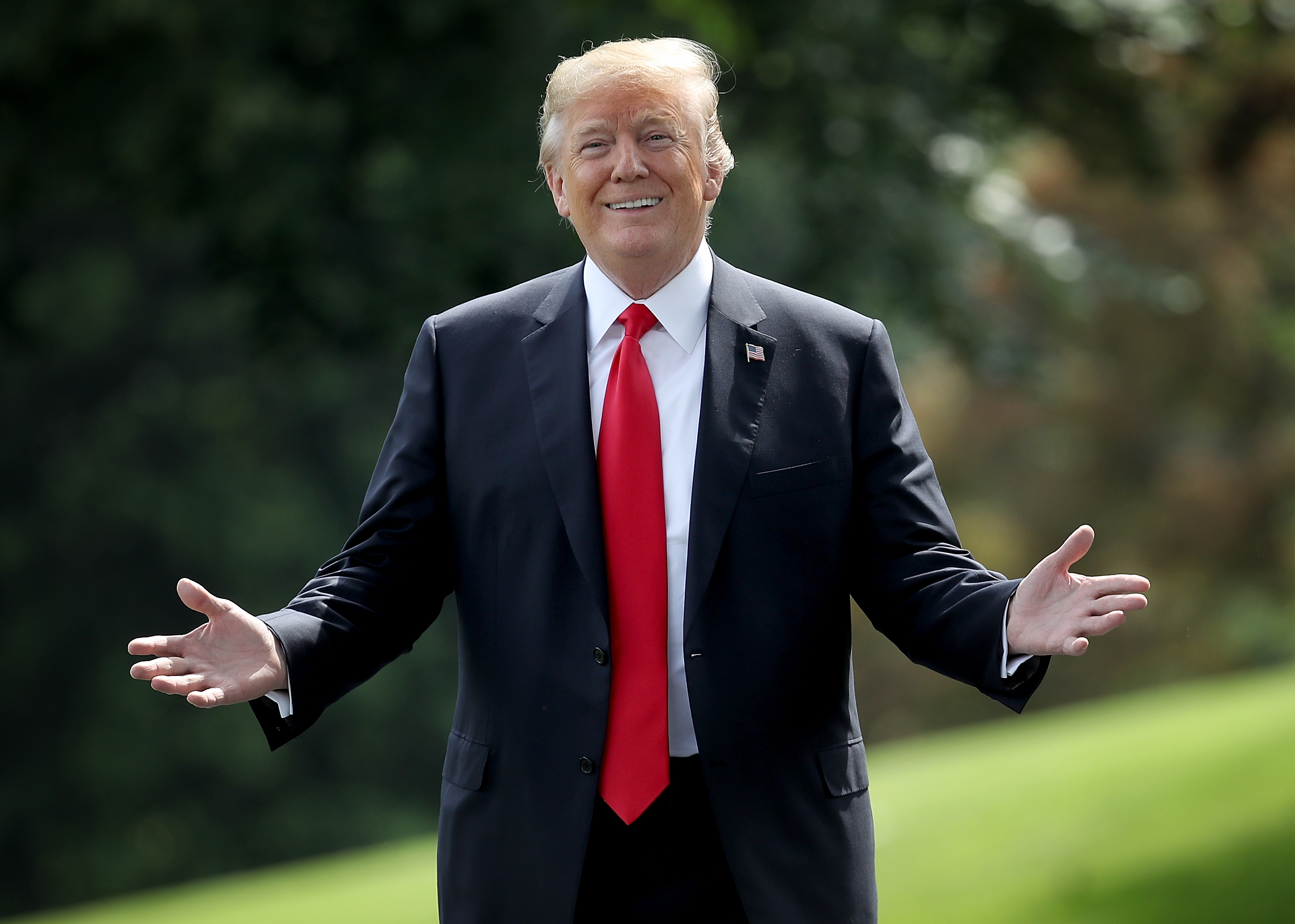 President Trump Departs White House For Nashville