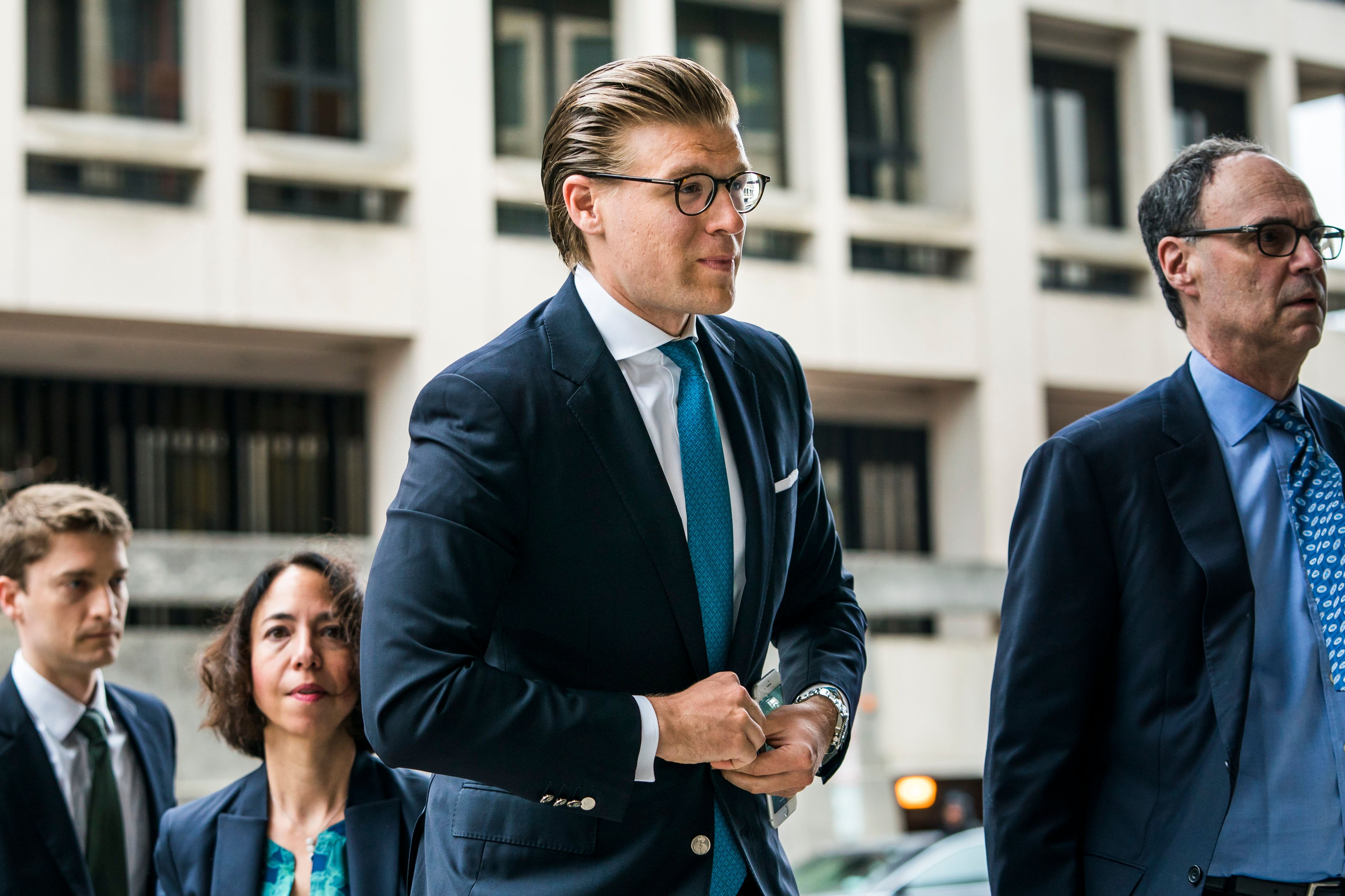 Lawyer Alex Van Der Zwaan sentenced in Federal Court, Washington, USA - 03 Apr 2018