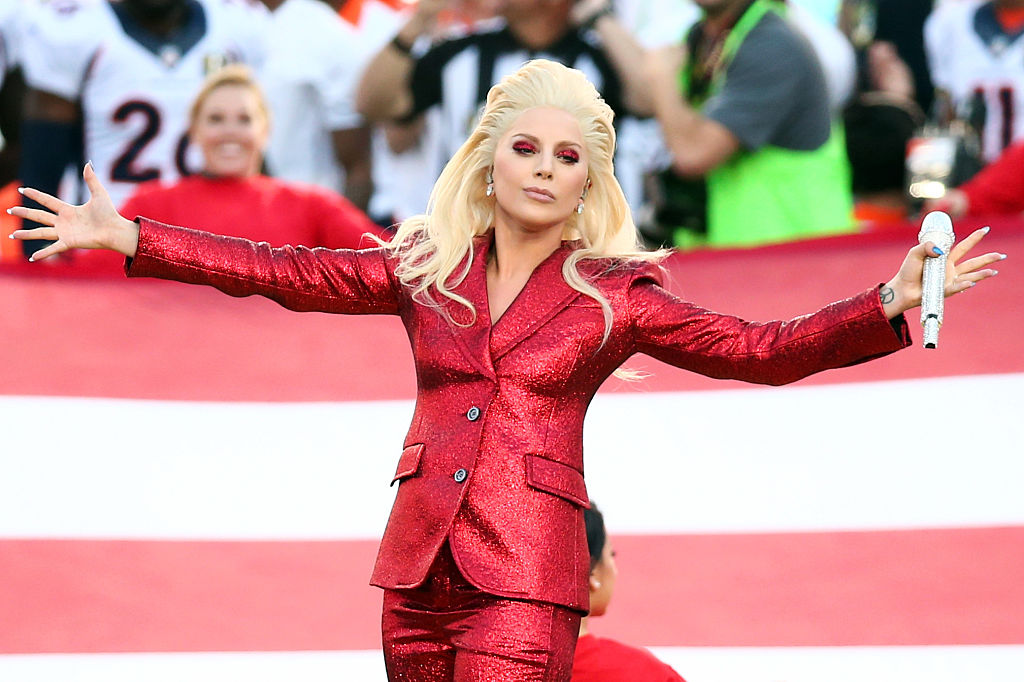 lady gaga national anthem dress Lady Gaga's Super Bowl Halftime Show: 4 Things We Need to See