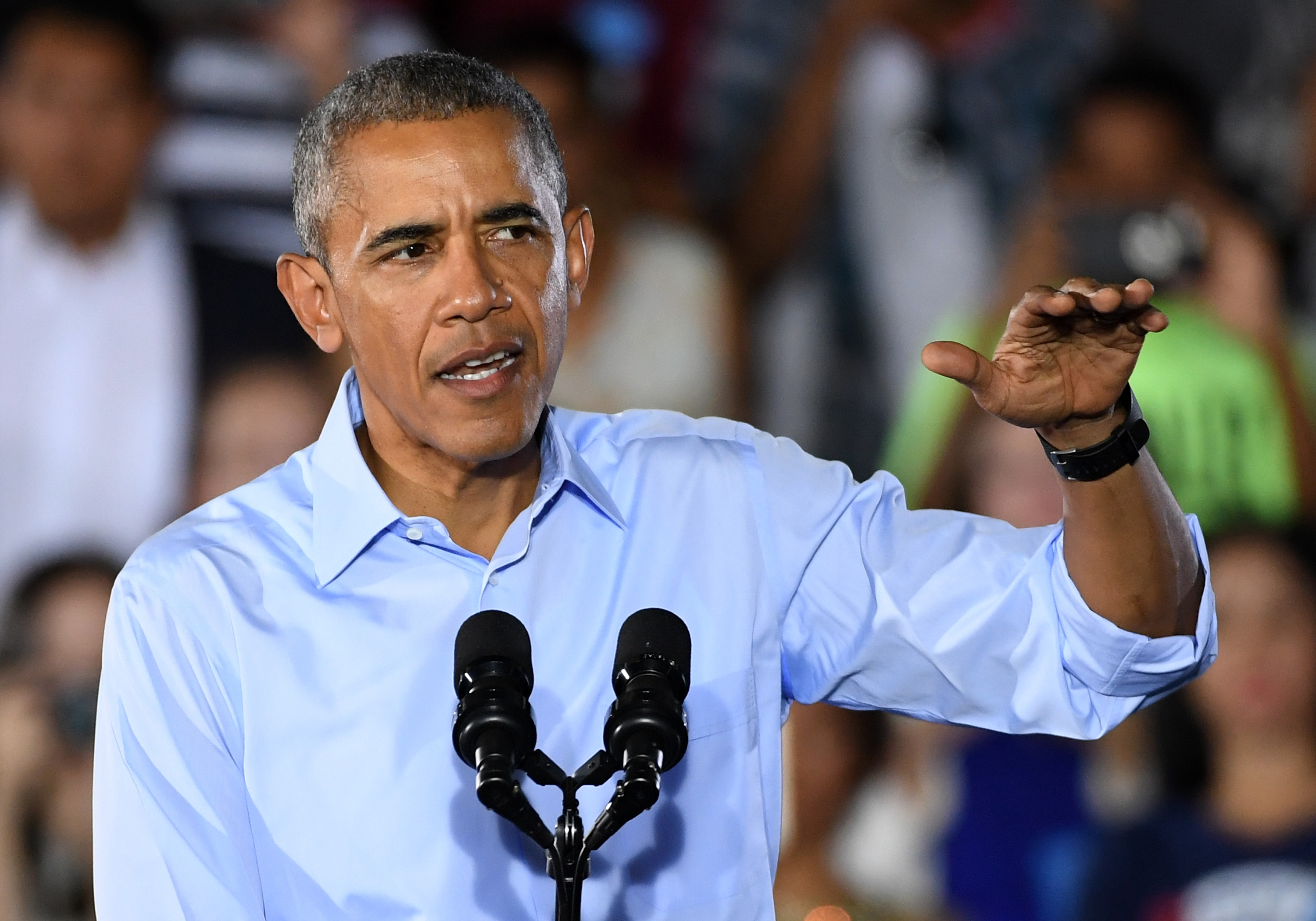 President Obama Campaigns For Hillary Clinton In Las Vegas Area