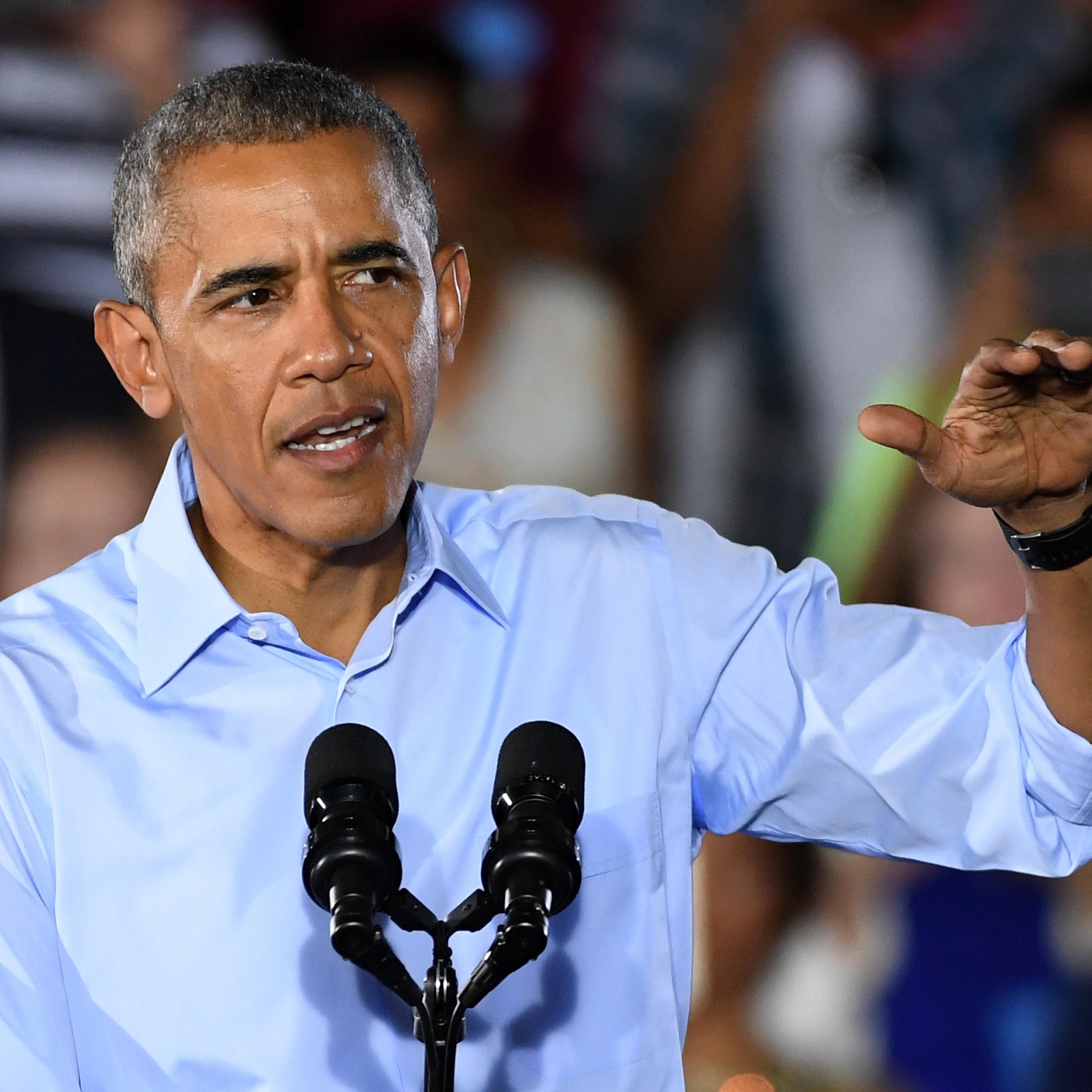 President Obama Campaigns For Hillary Clinton In Las Vegas Area
