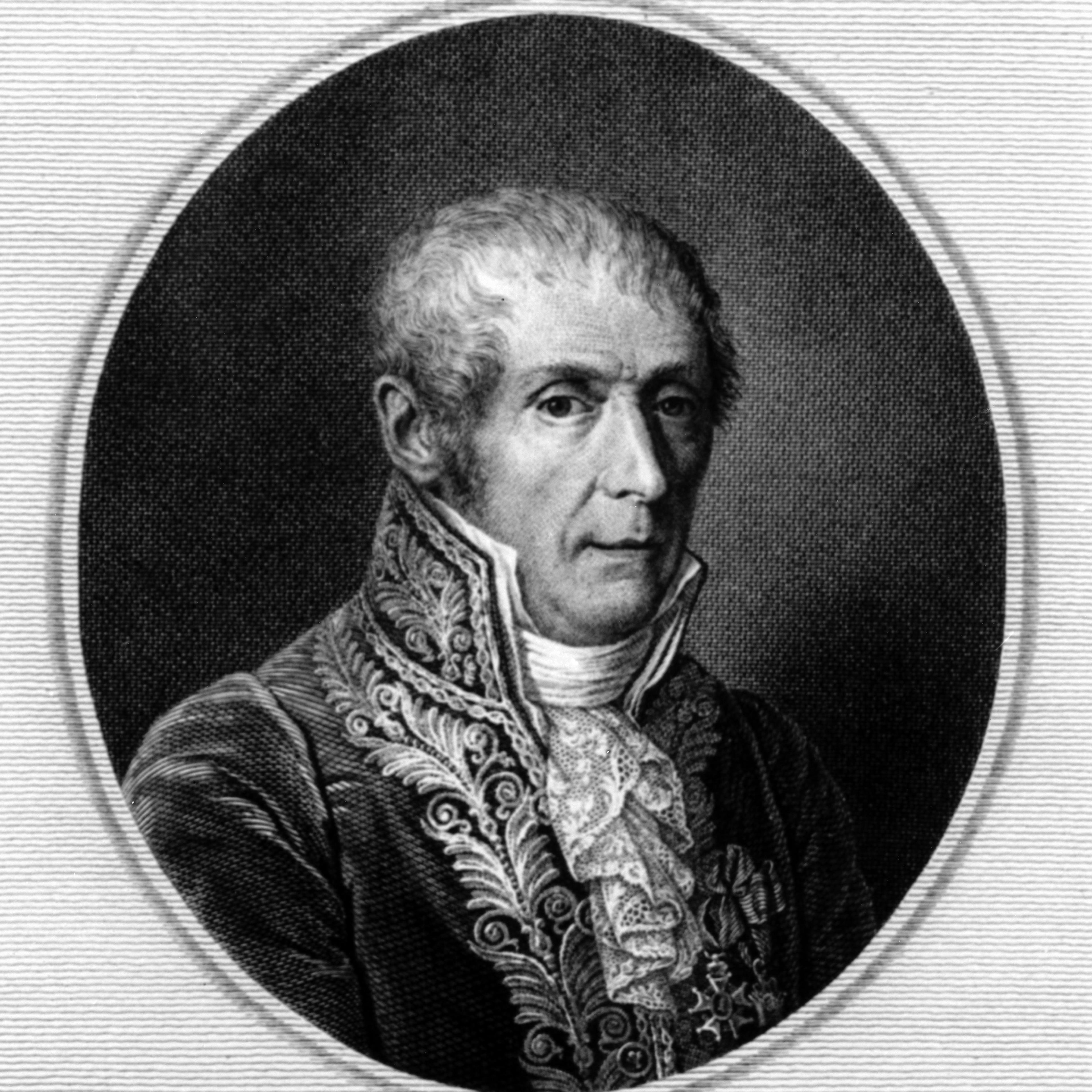 Undated picture of Italian physicist and inventor Alexander Volta (1745 - 1827)
